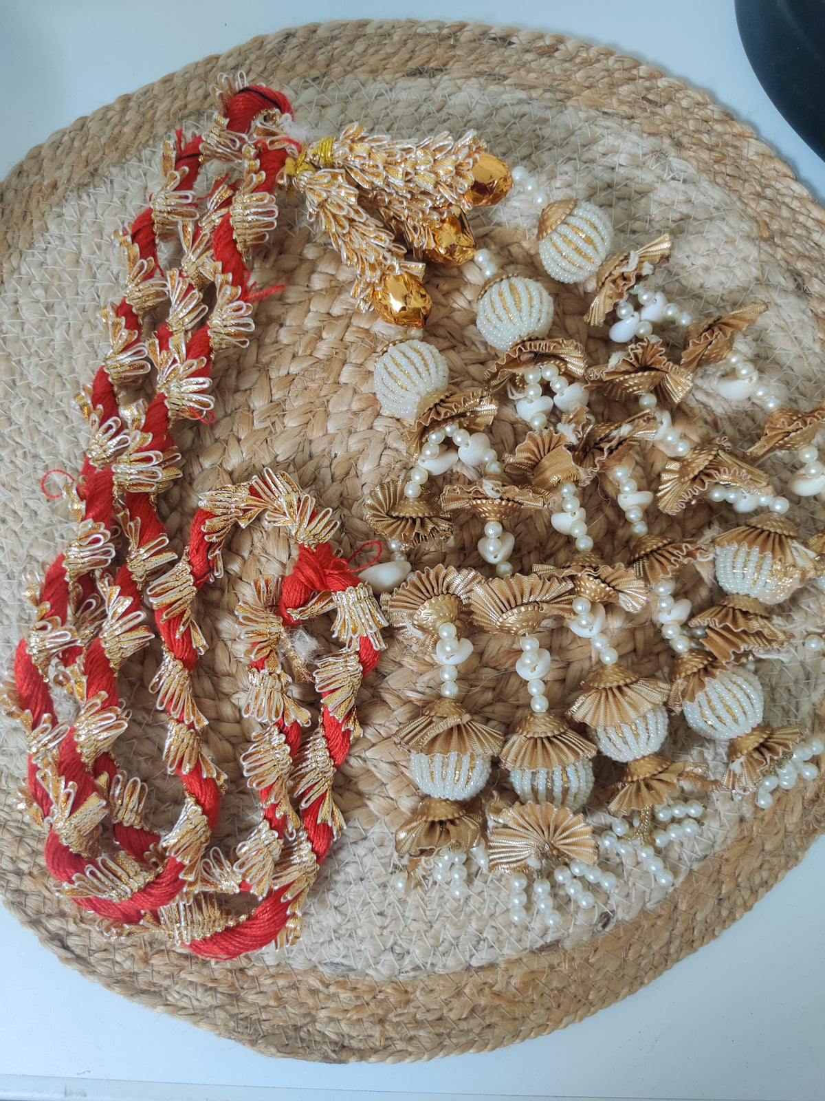 Red and Gold Braided Parandi