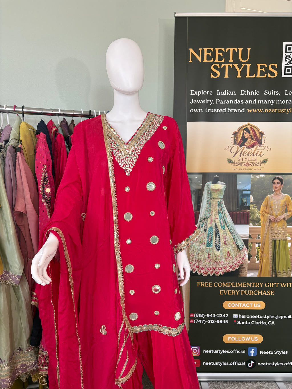 Farshi Salwar Suit -Rani Pink