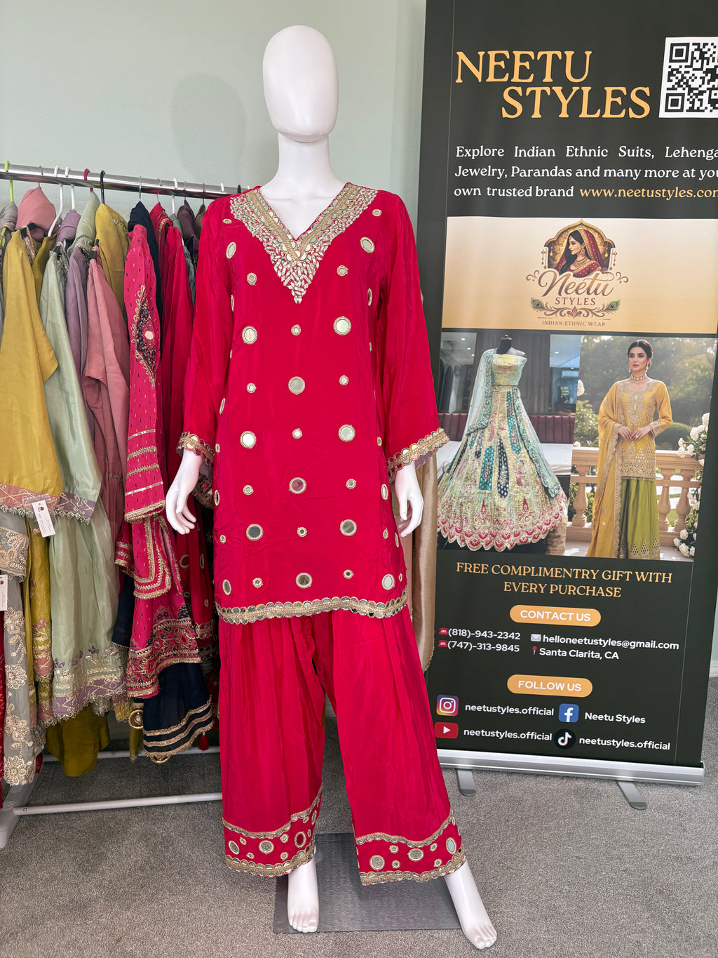 Farshi Salwar Suit -Rani Pink