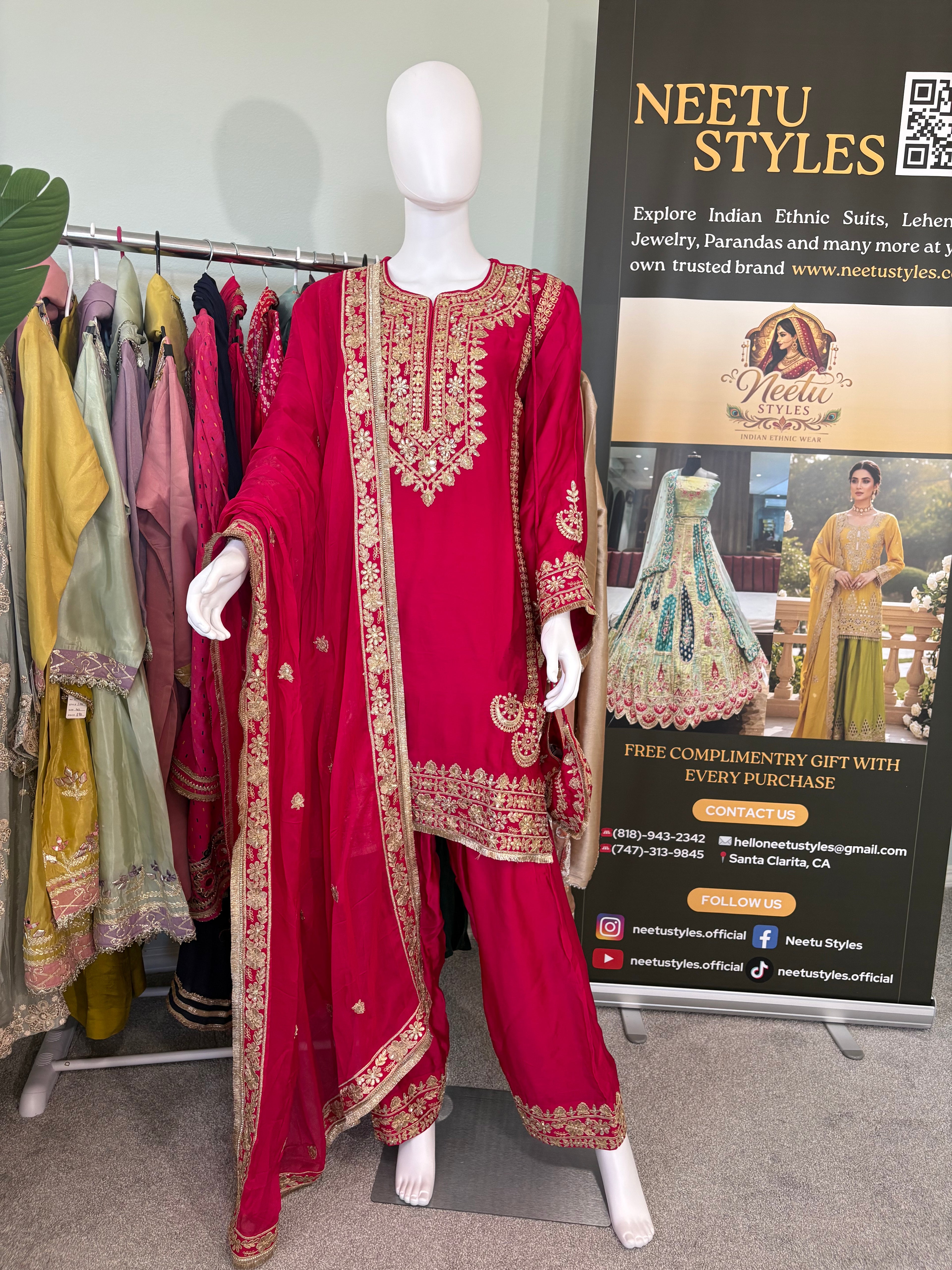 Stunning Festive wear Farshi Salwar Kurta Set