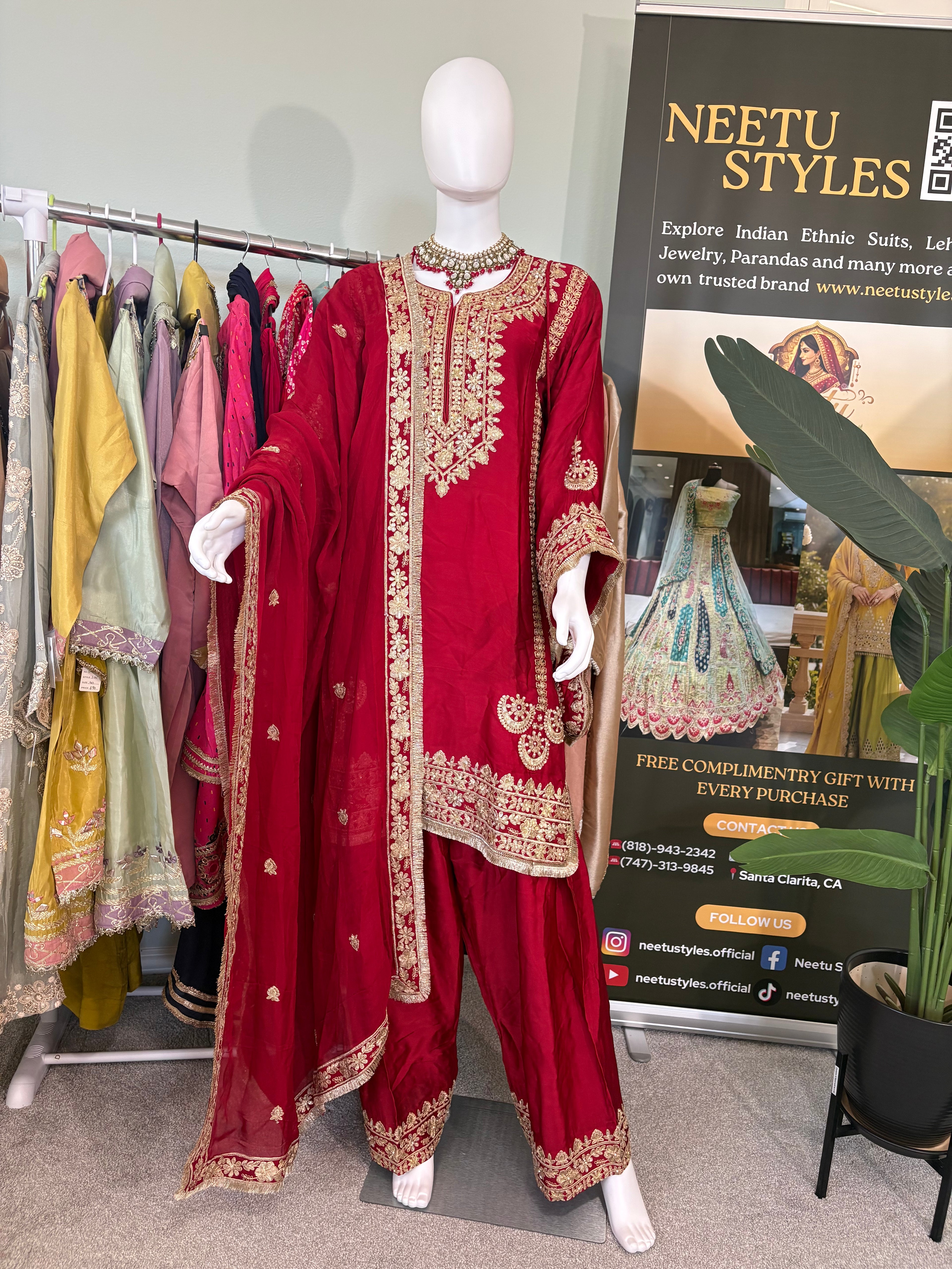 Stunning Festive wear Farshi Salwar Kurta Set