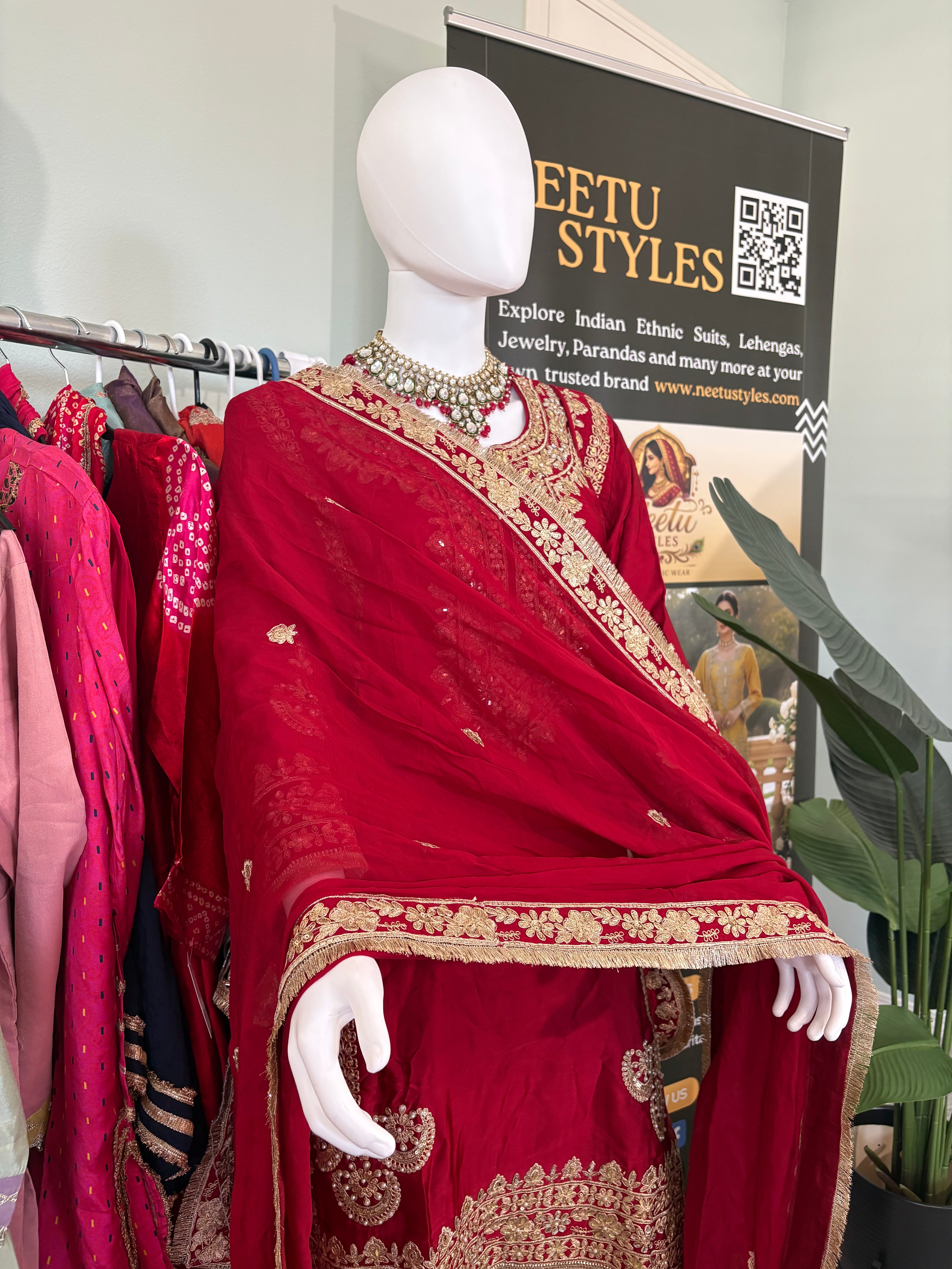 Stunning Festive wear Farshi Salwar Kurta Set