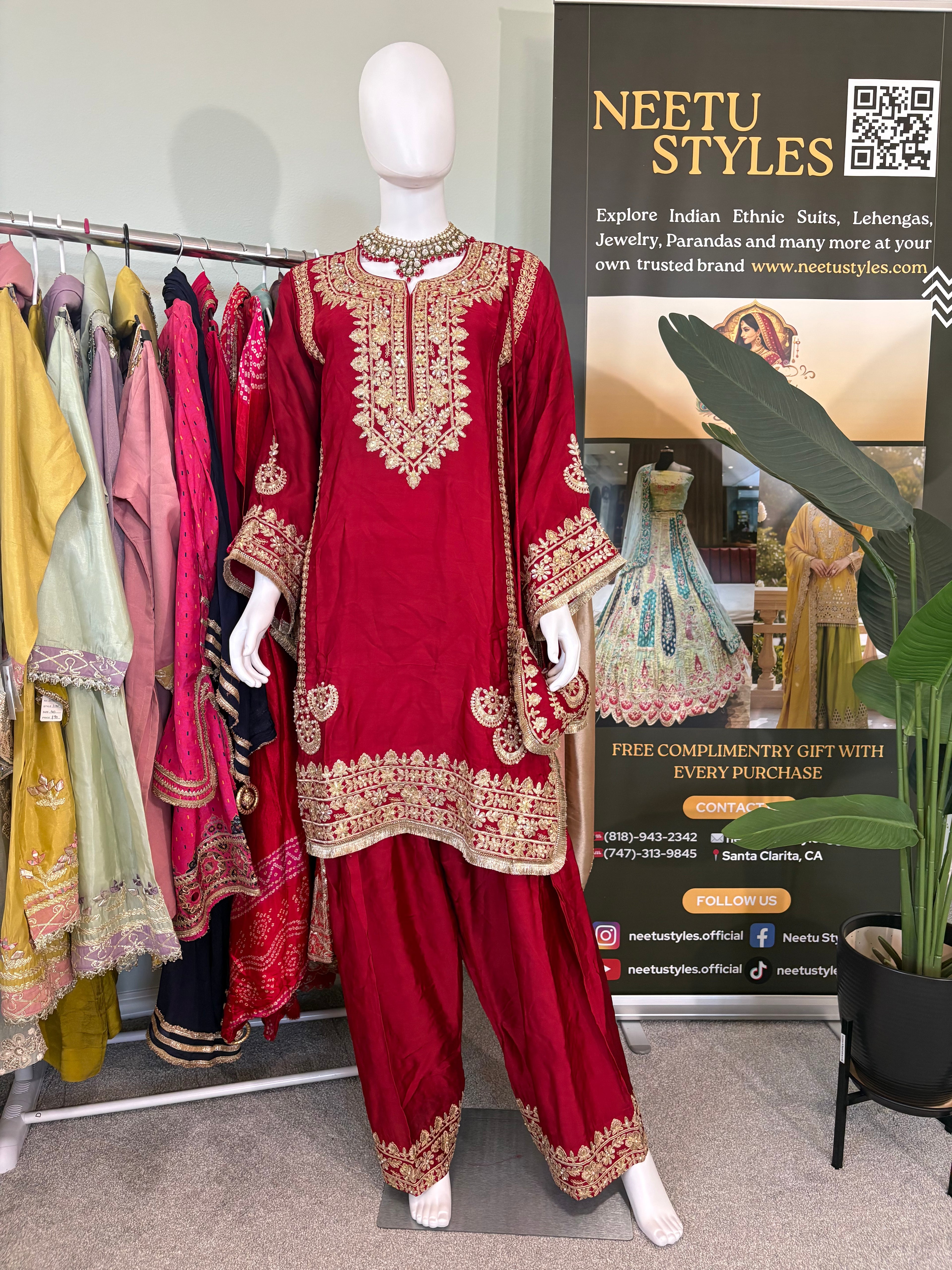 Stunning Festive wear Farshi Salwar Kurta Set
