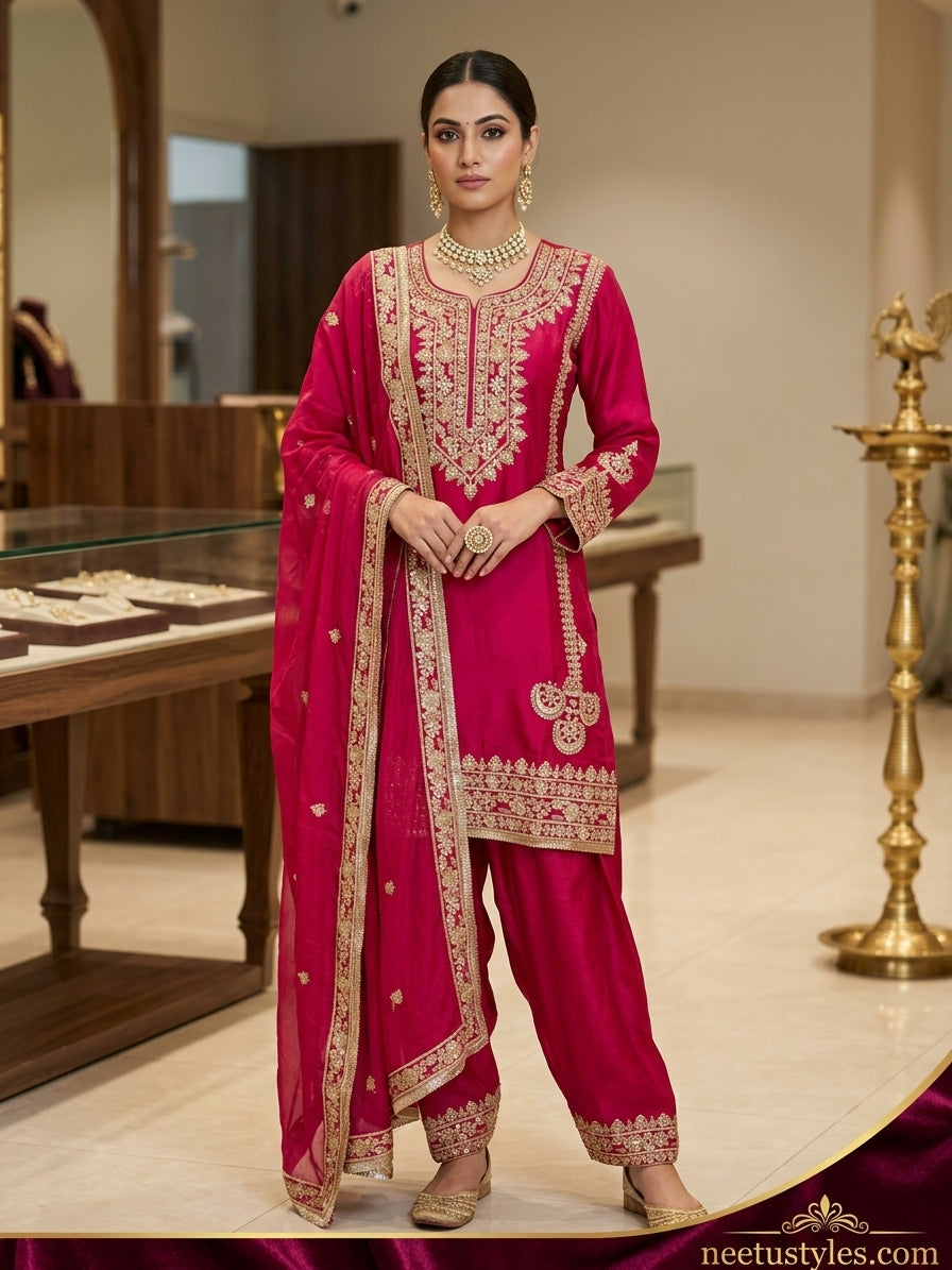 Stunning Festive wear Farshi Salwar Kurta Set