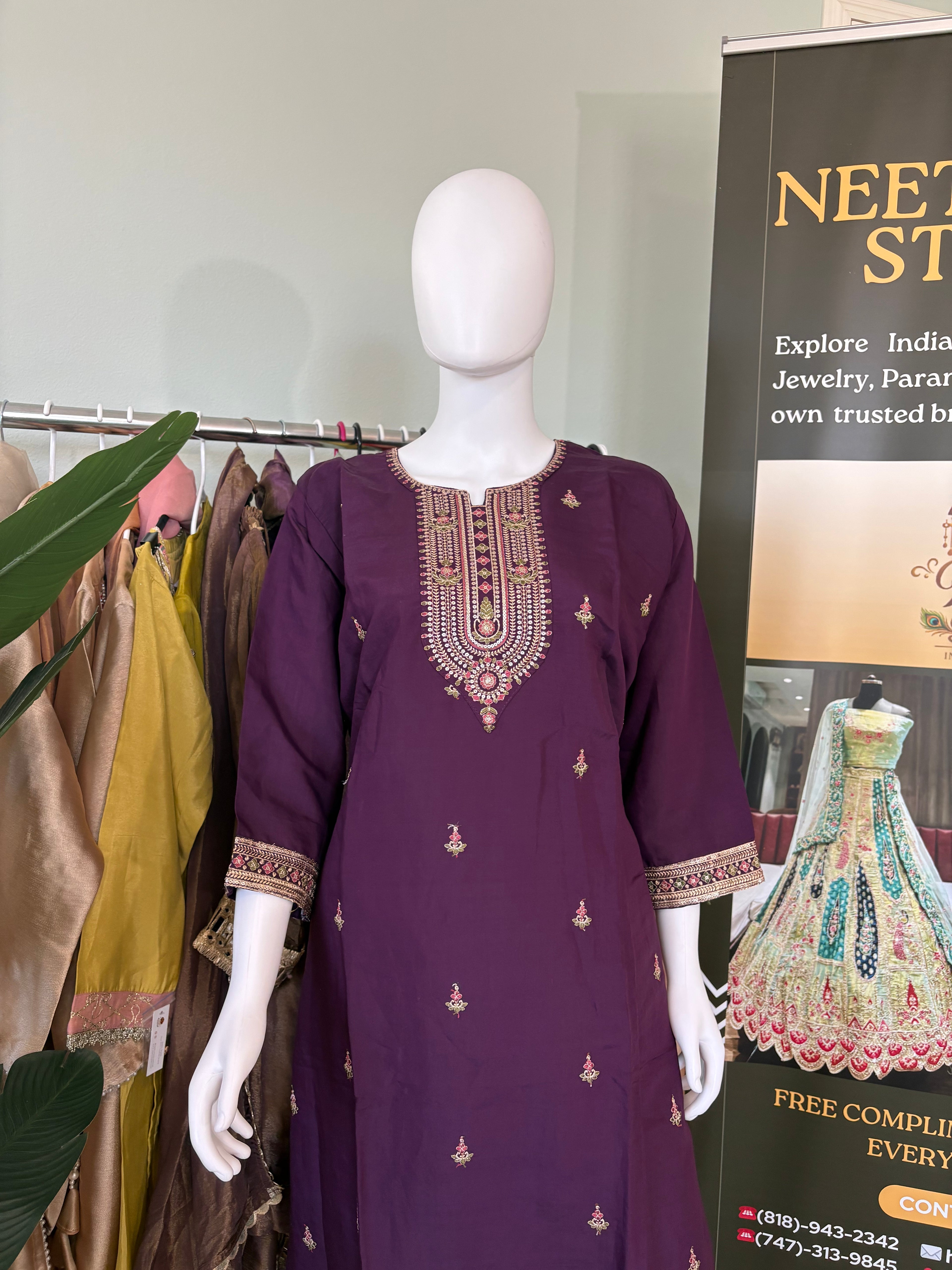 Dola Silk Festive Wear Embroidered Kurta Set