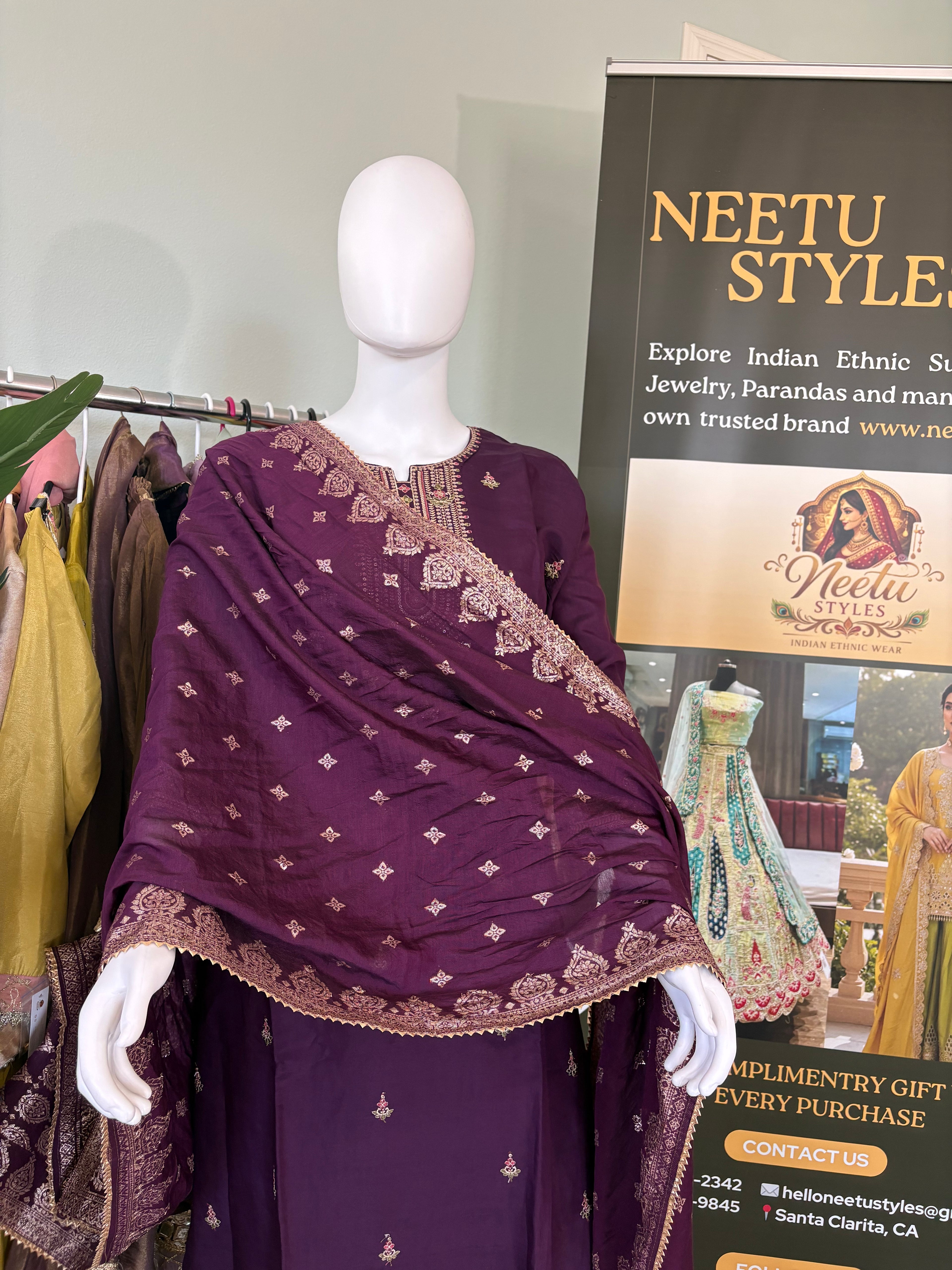 Dola Silk Festive Wear Embroidered Kurta Set