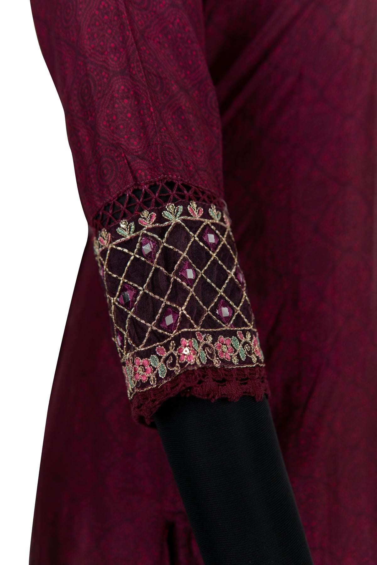 Wine Festive Wear Palazzo Kurta Set