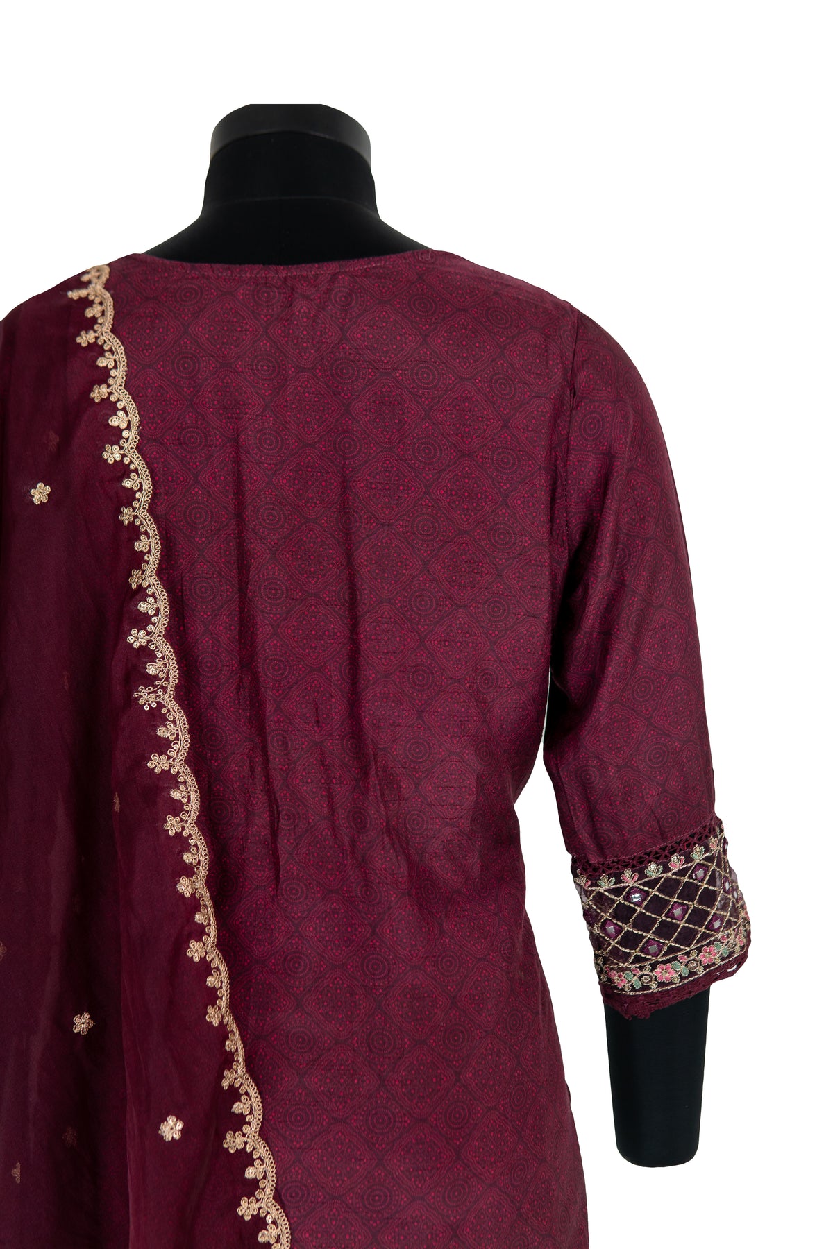 Wine Festive Wear Palazzo Kurta Set