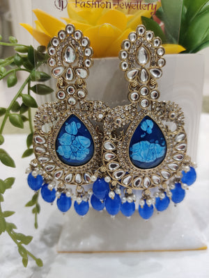 Royal Kundan Drop Jhumkas