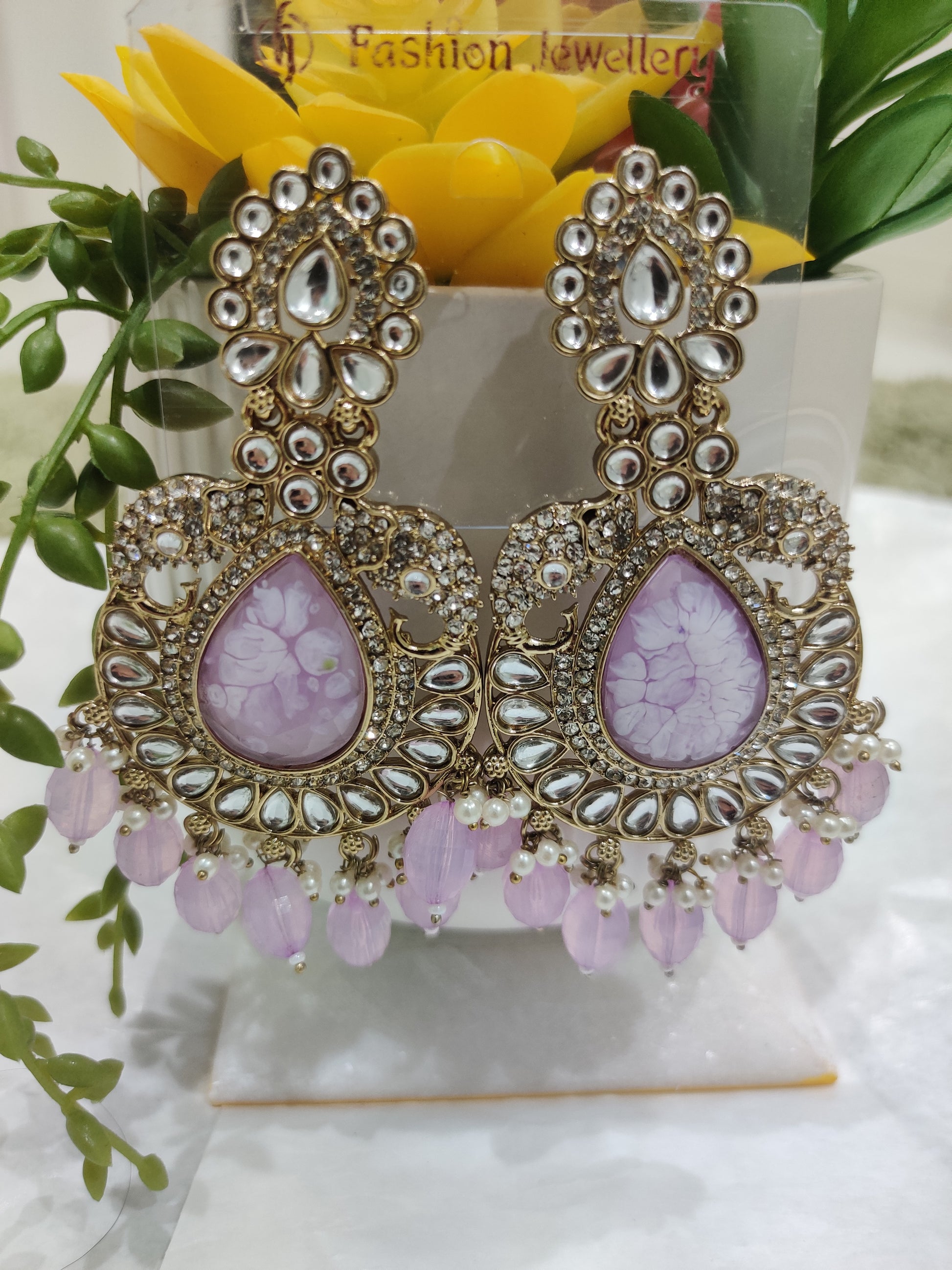 Royal Kundan Drop Jhumkas