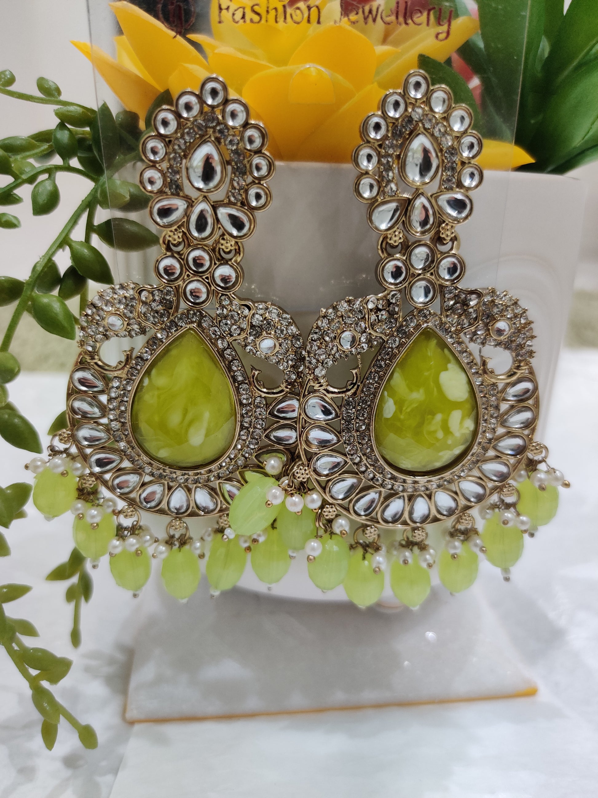 Royal Kundan Drop Jhumkas
