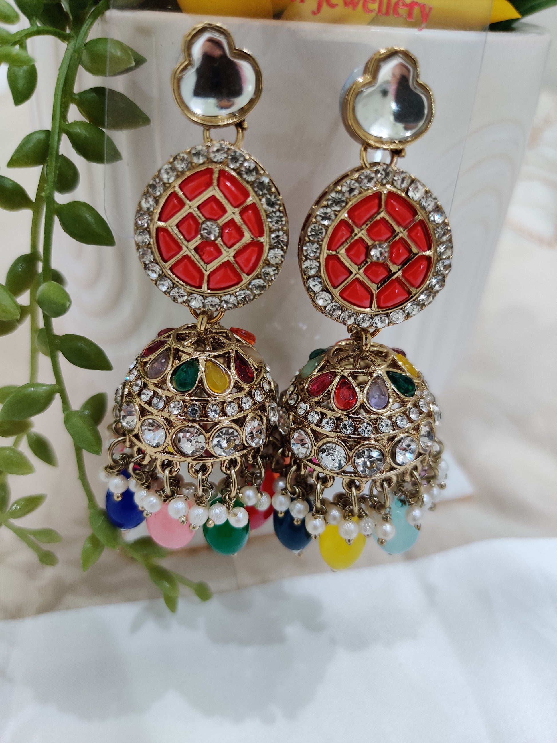 Handcrafted Multicolor Dome Earrings