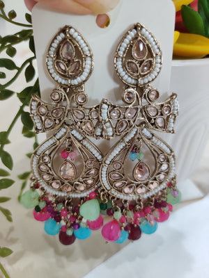 Handcrafted Statement Earrings – Available in Multi & Black