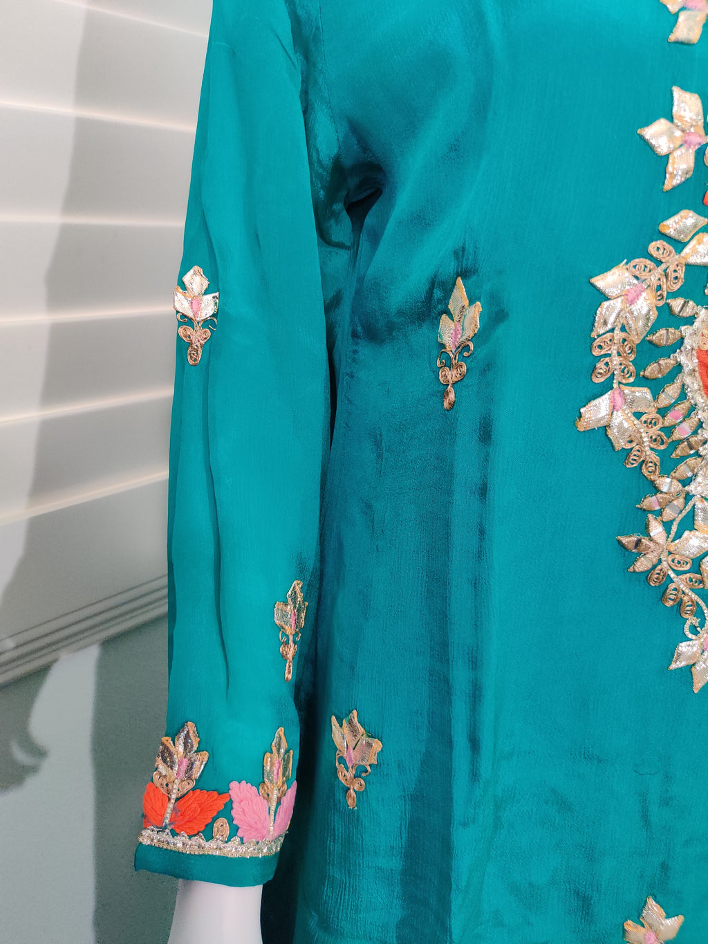 Teal Splendor Palazzo Suit
