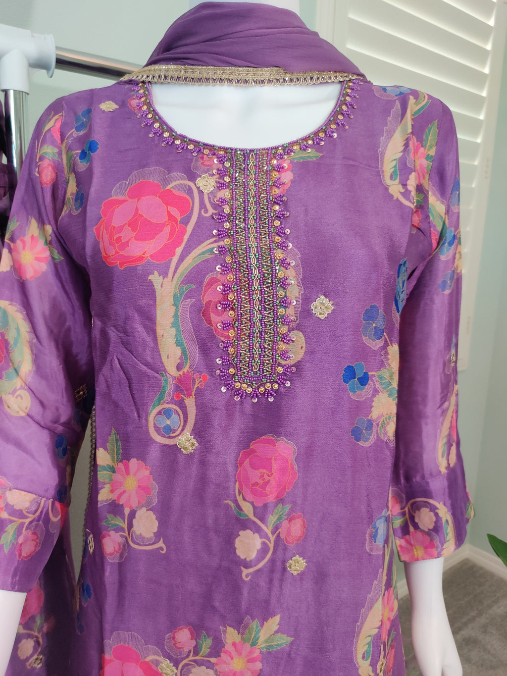 Festive Wear Stunning Purple Plazzo set