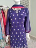 Regal and Elegant Purple Pakistani Plazzo Suit