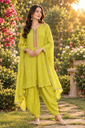 Chinon Pathani Salwar Kurta Set
