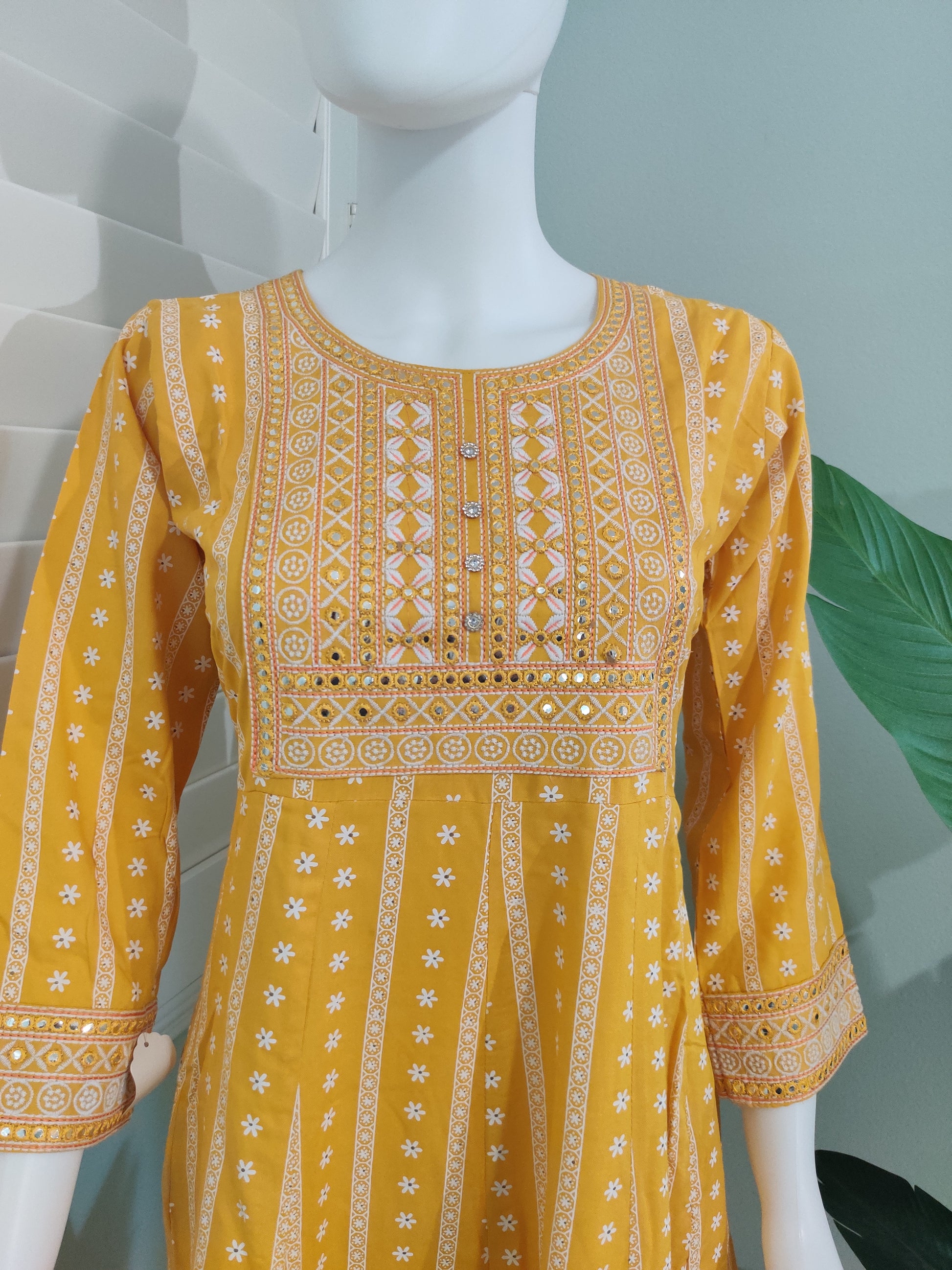 Sunlit Cotton Anarkali Kurta Set