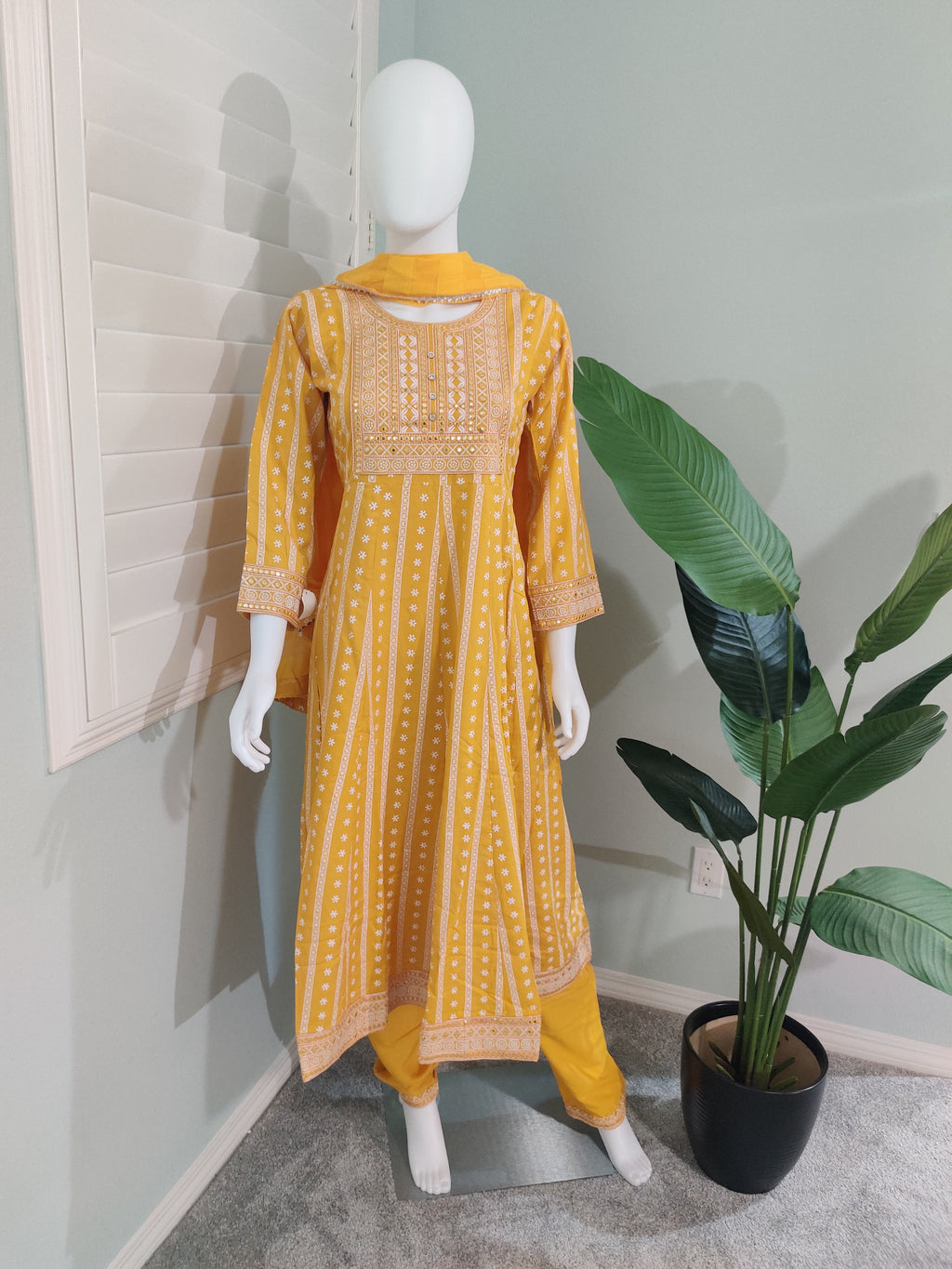 Sunlit Cotton Anarkali Kurta Set