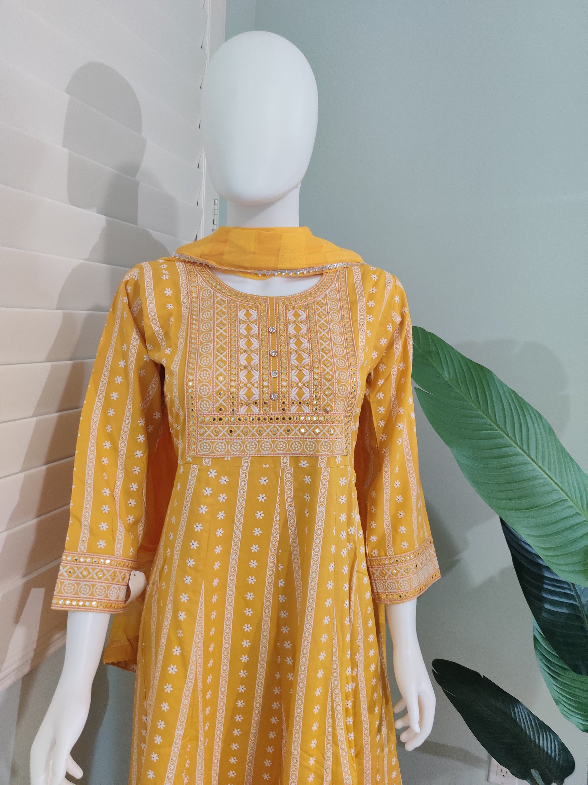 Sunlit Cotton Anarkali Kurta Set