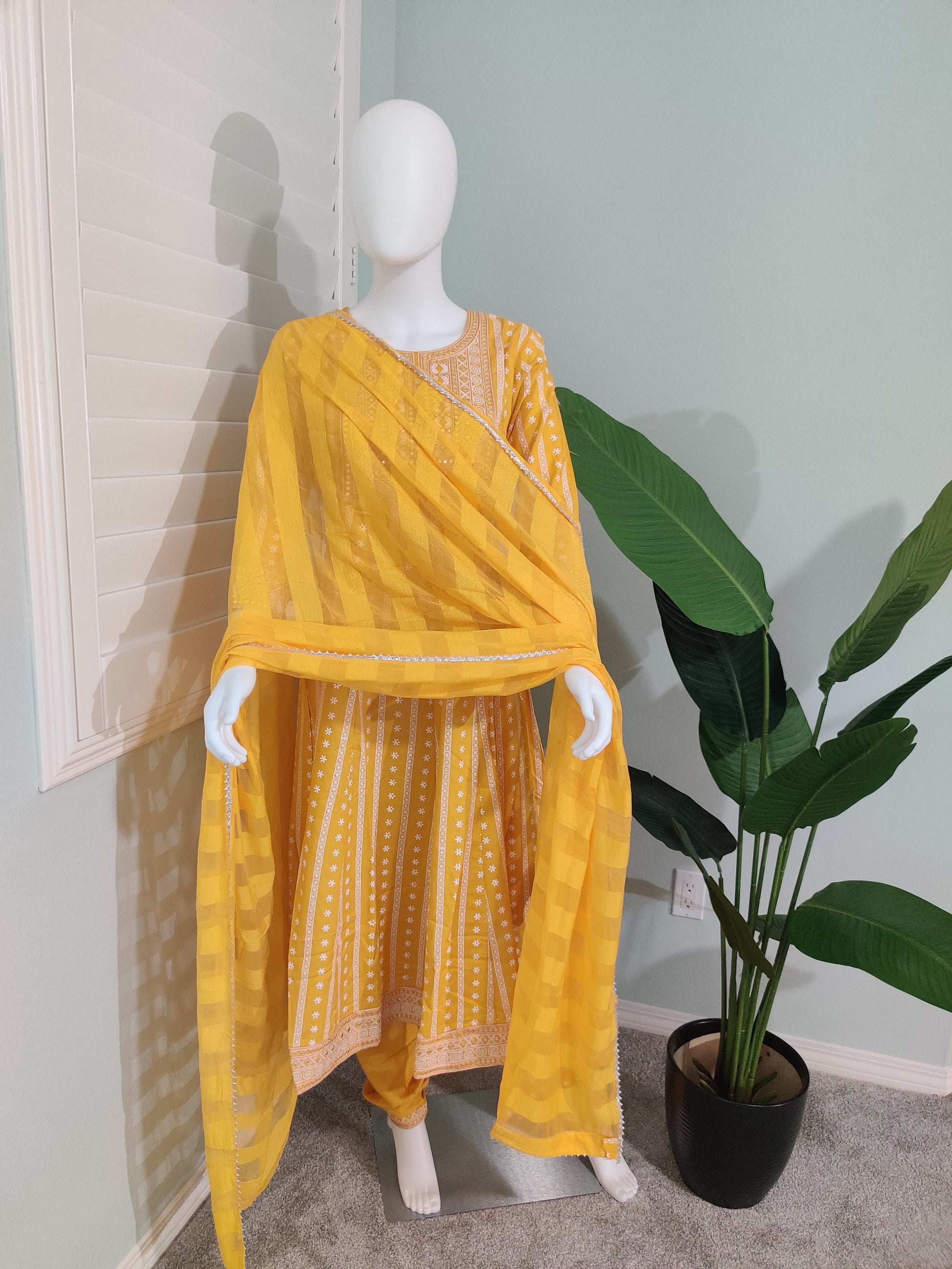 Sunlit Cotton Anarkali Kurta Set