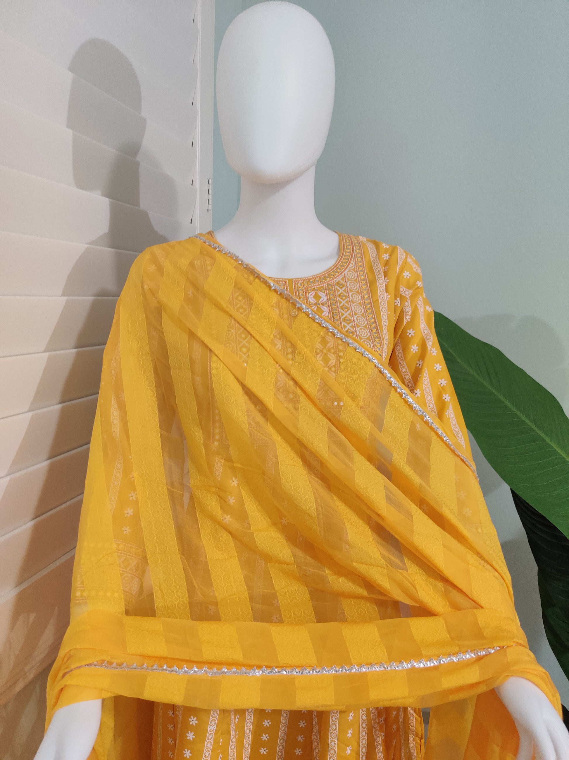 Sunlit Cotton Anarkali Kurta Set