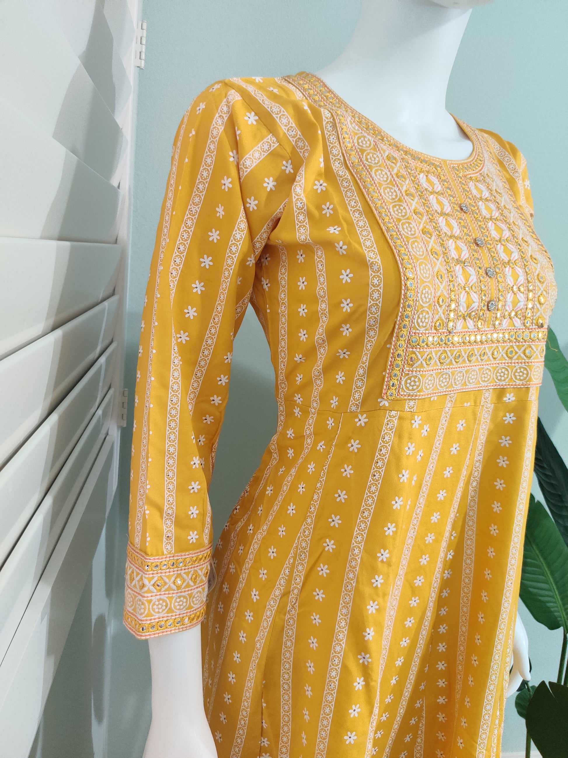 Sunlit Cotton Anarkali Kurta Set