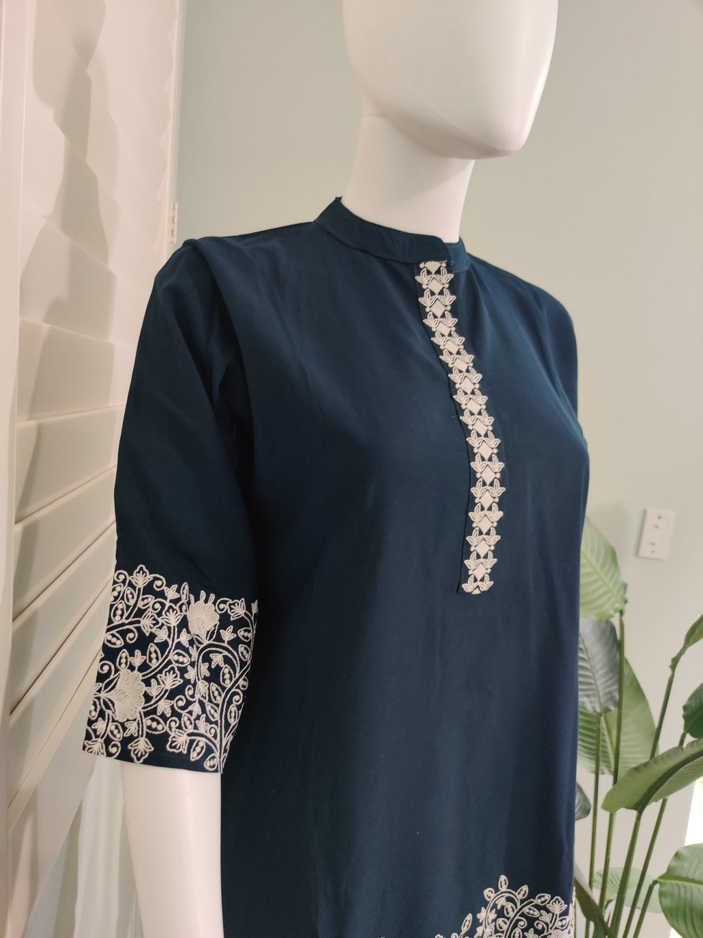 Midnight Indigo Embroidered Co-ord Set