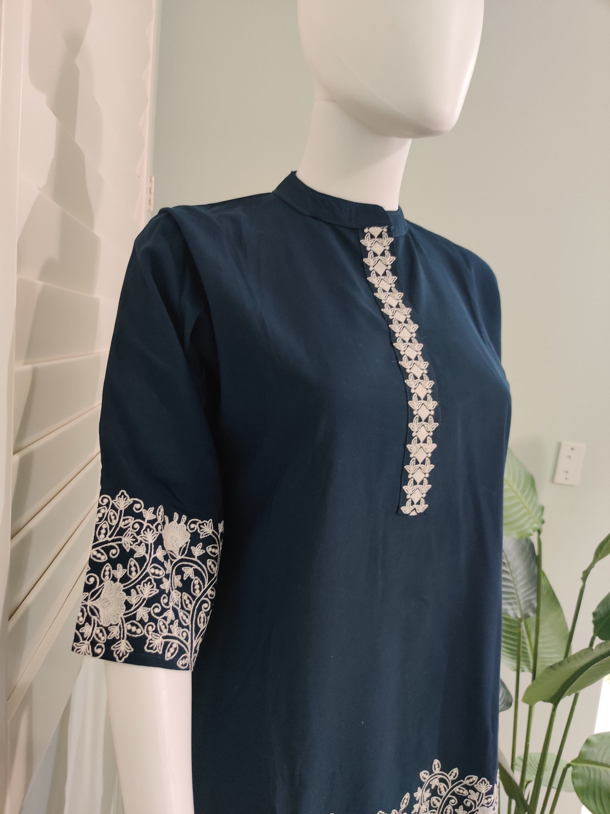 Midnight Indigo Embroidered Co-ord Set