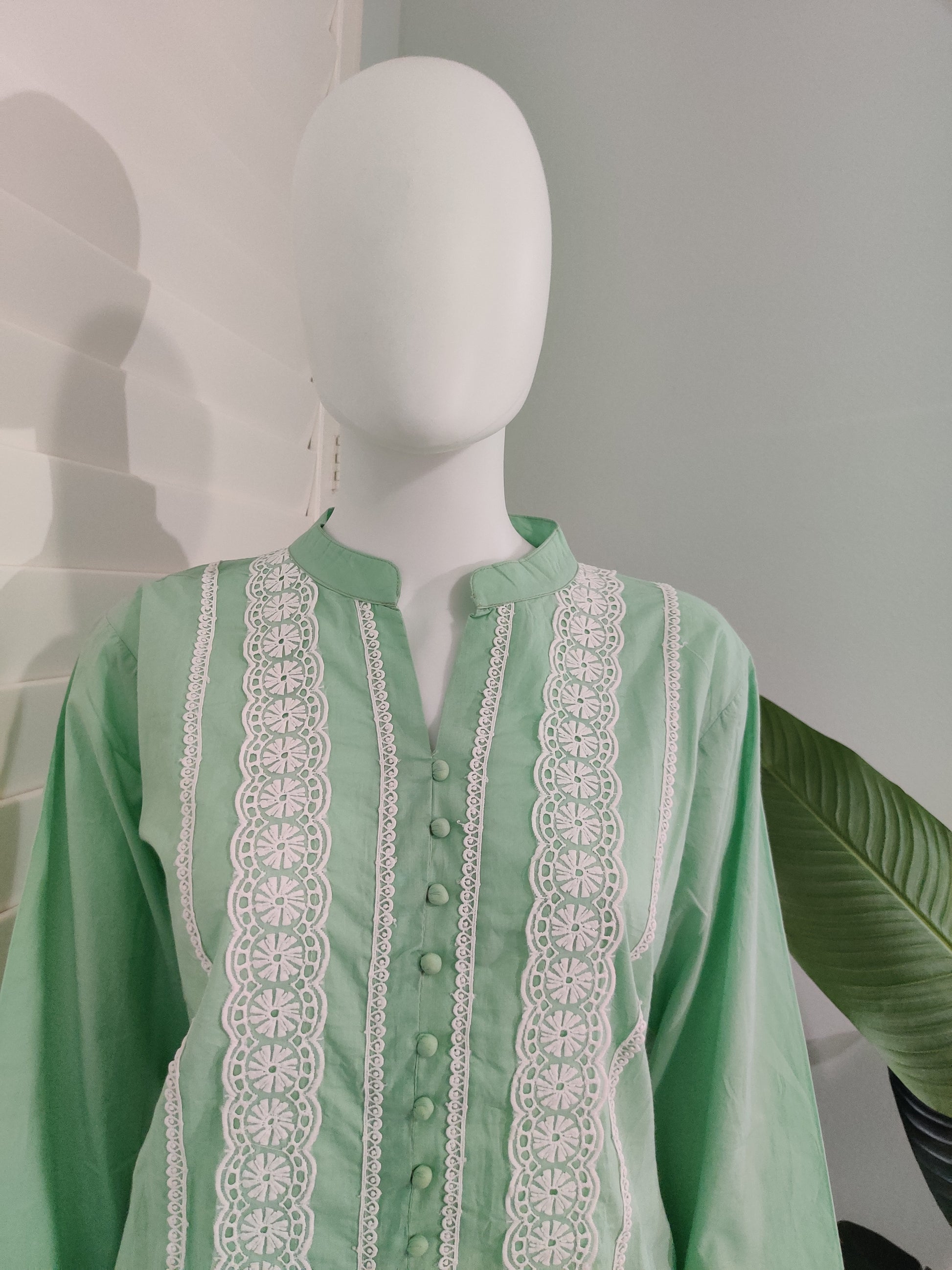 Pistachio Mist Embroidered Co-ord Set