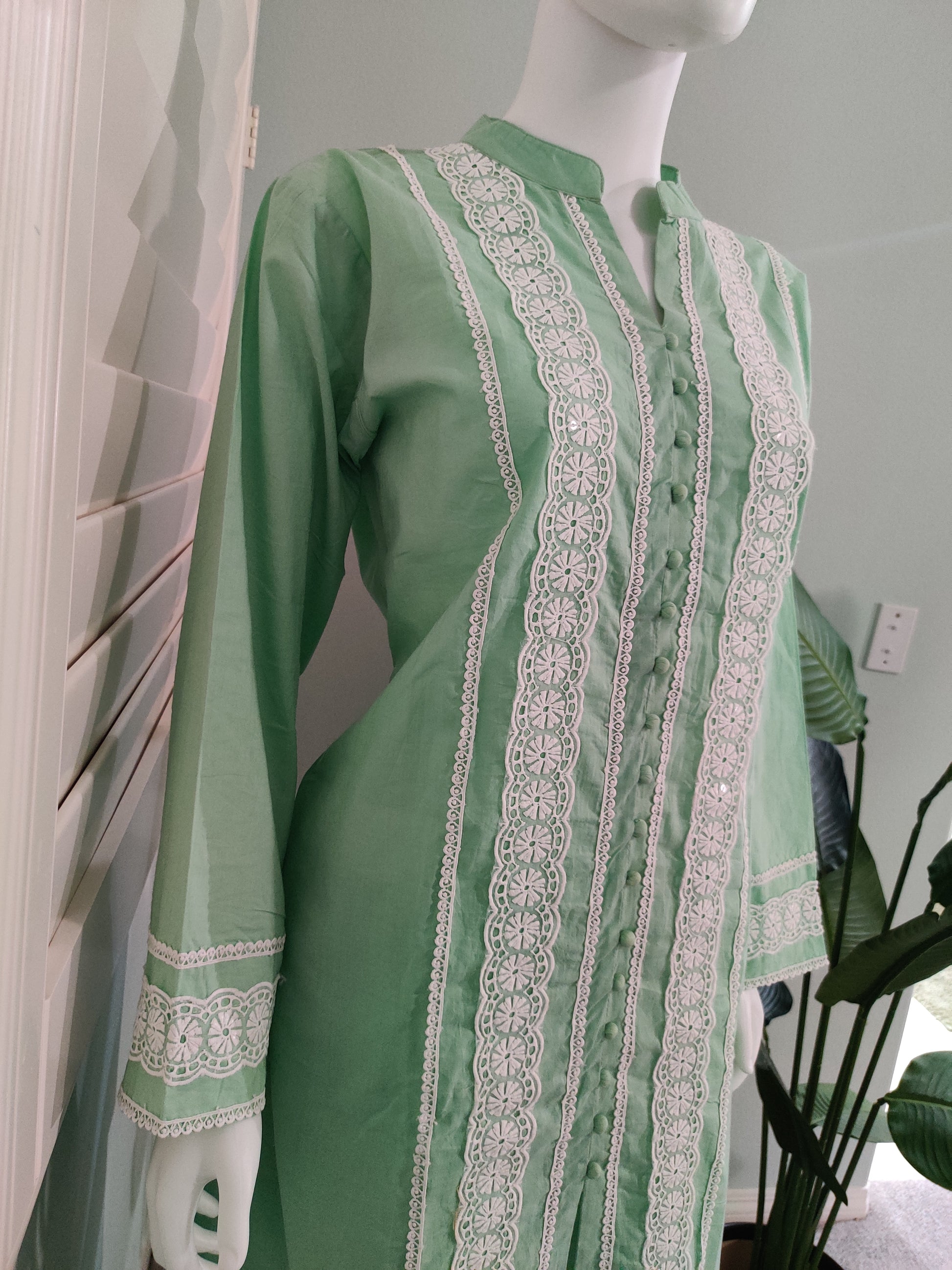 Pistachio Mist Embroidered Co-ord Set