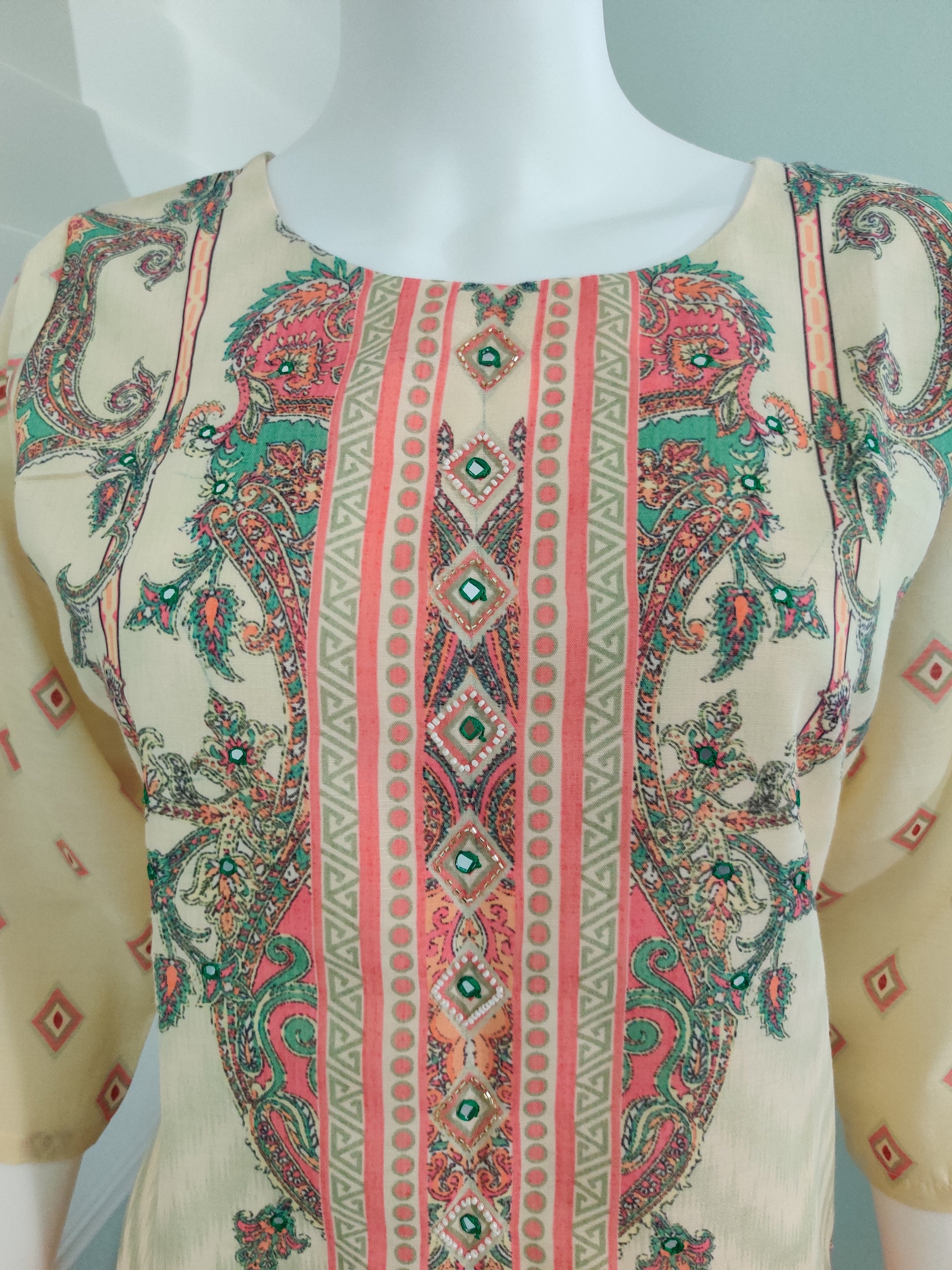 Cream & Crimson Garden Co-ord Set