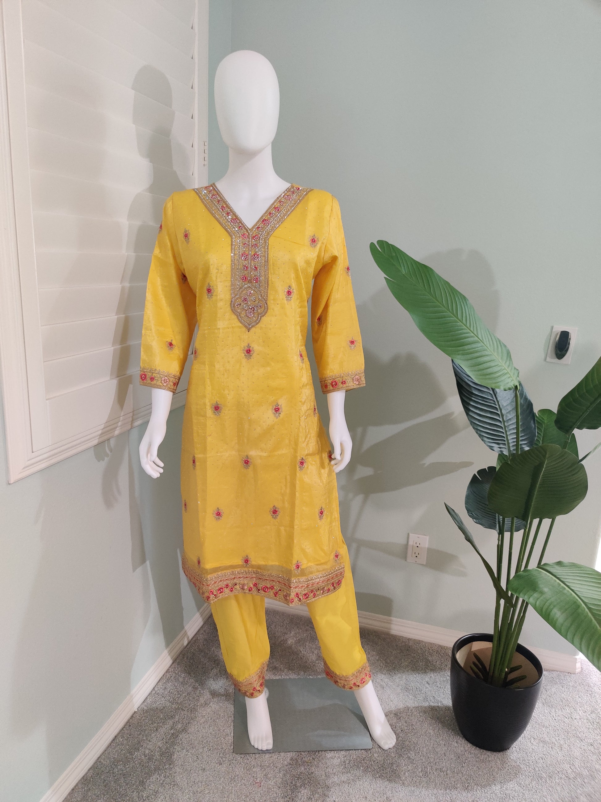 Festive wear Crushed Kurta Set