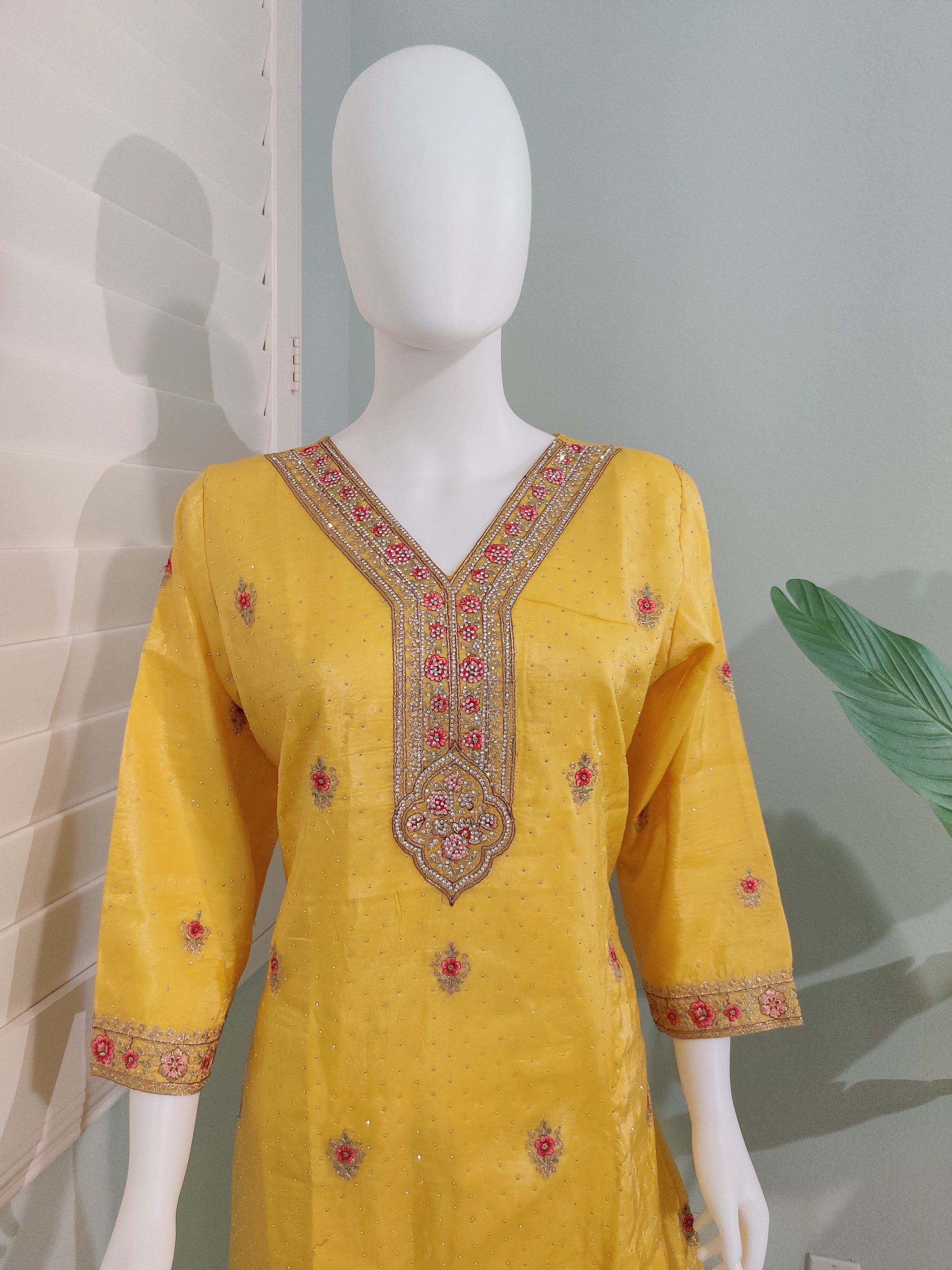 Festive wear Crushed Kurta Set