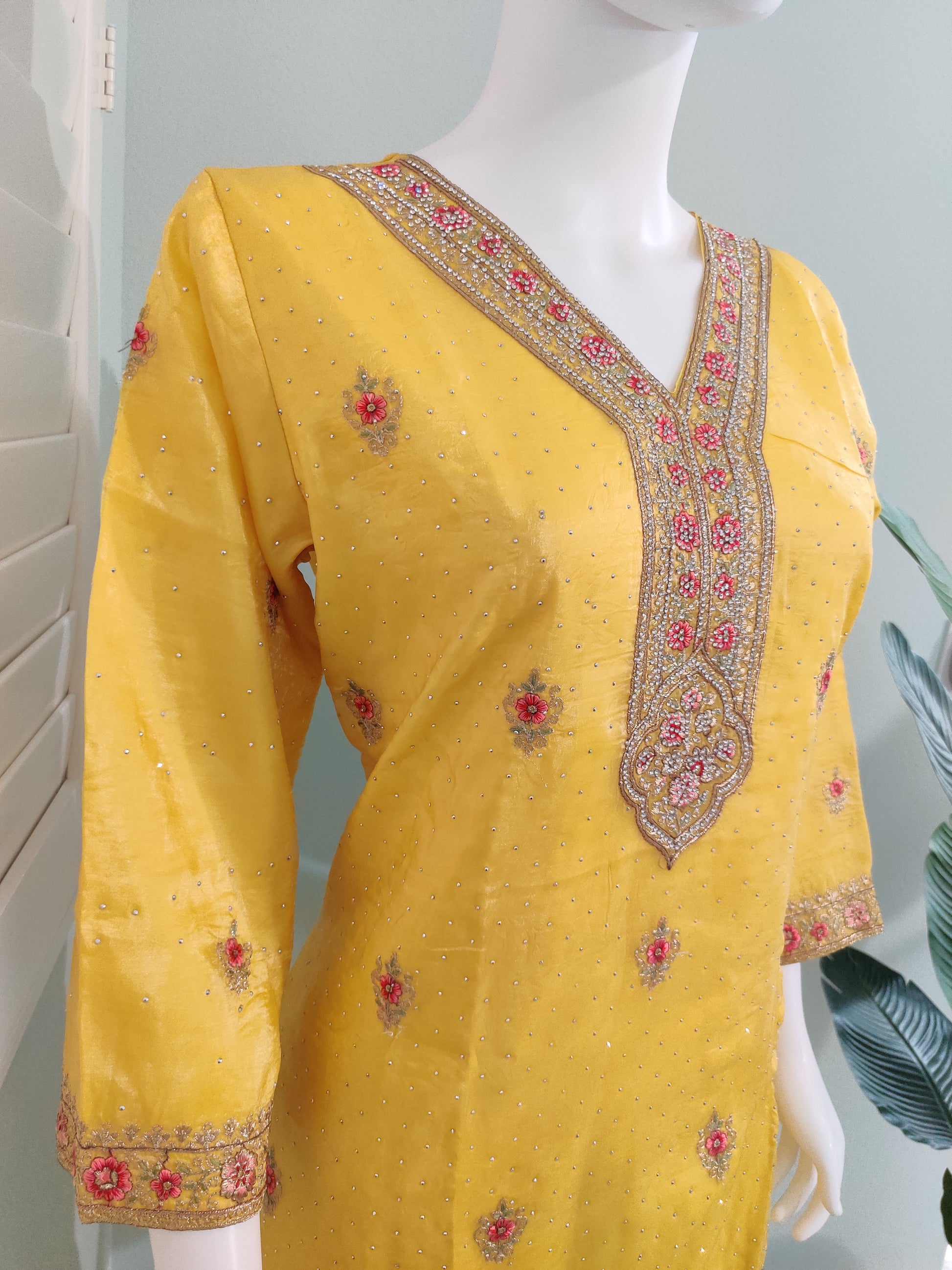 Festive wear Crushed Kurta Set