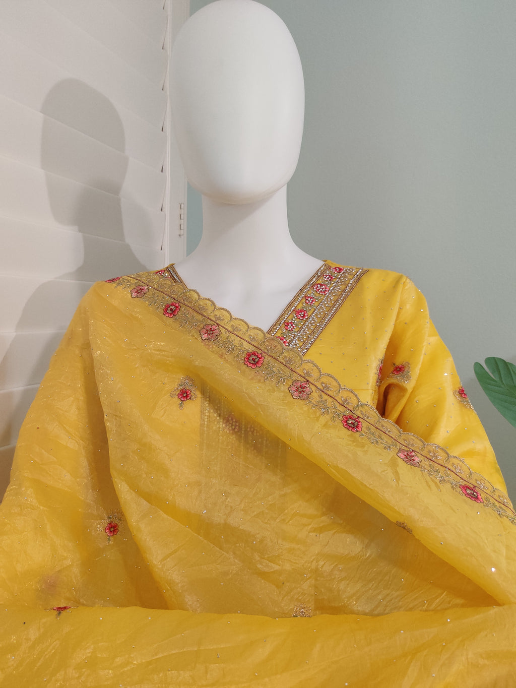 Festive wear Crushed Kurta Set