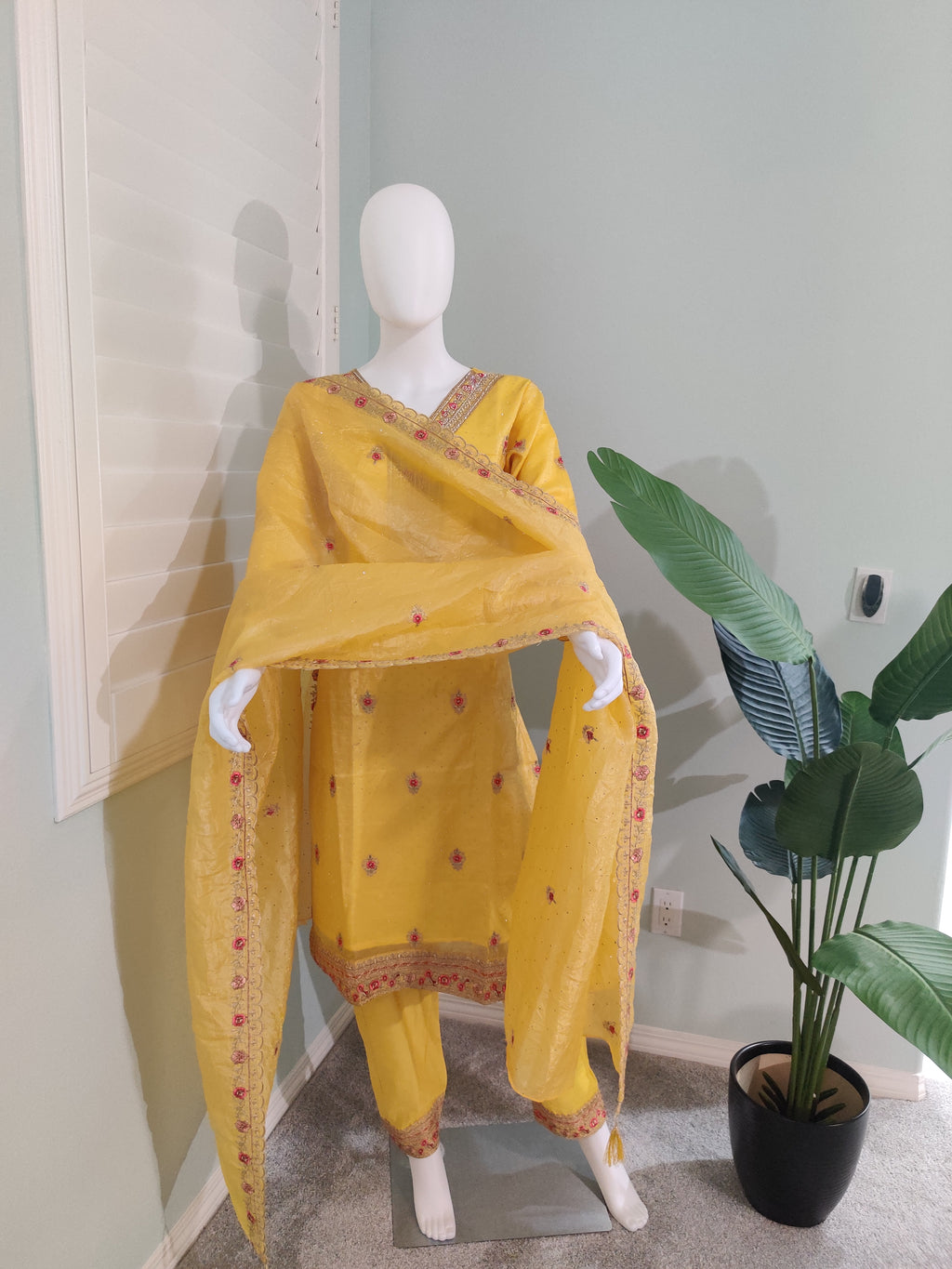 Festive wear Crushed Kurta Set