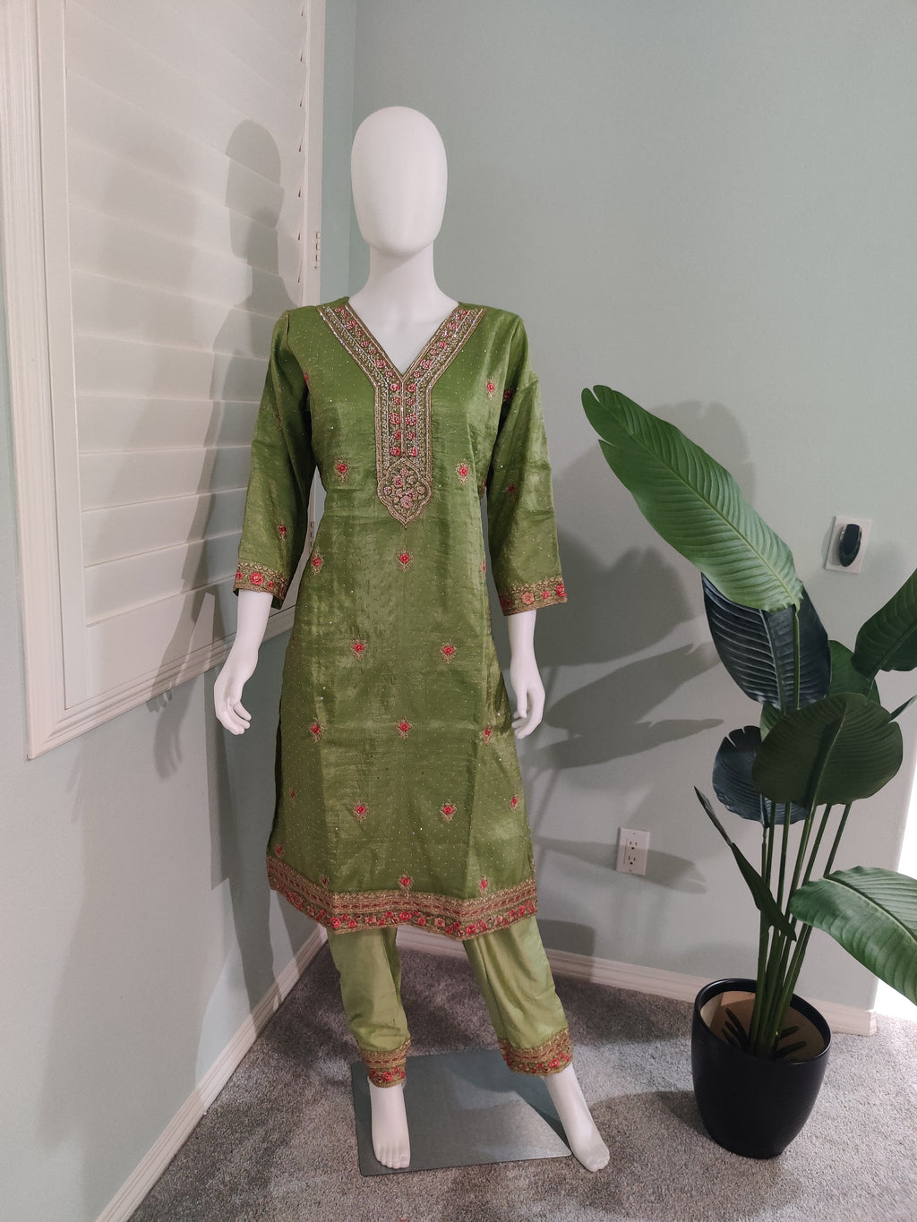 Festive wear Crushed Kurta Set