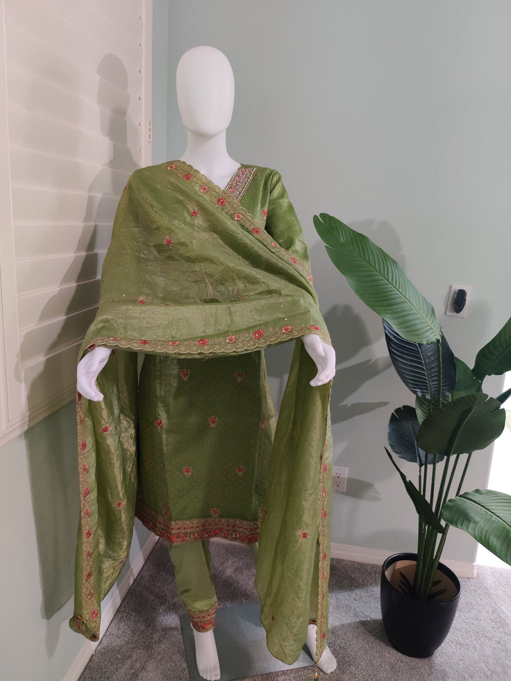 Festive wear Crushed Kurta Set