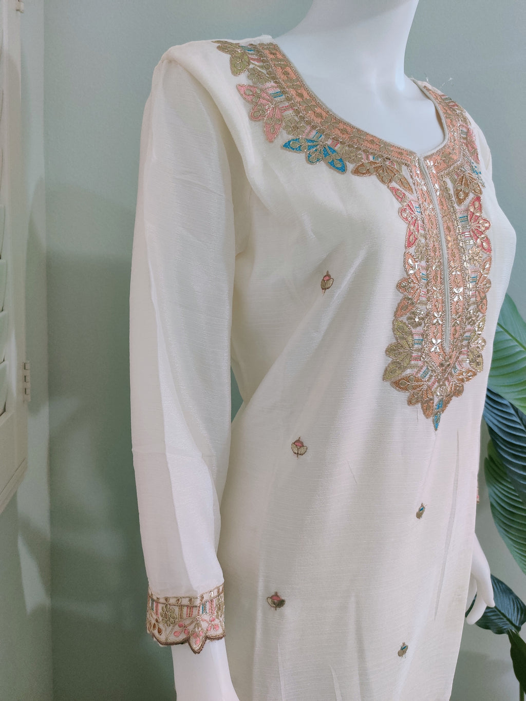 ✨ Chinon Base Heavy Palazzo Kurta Set