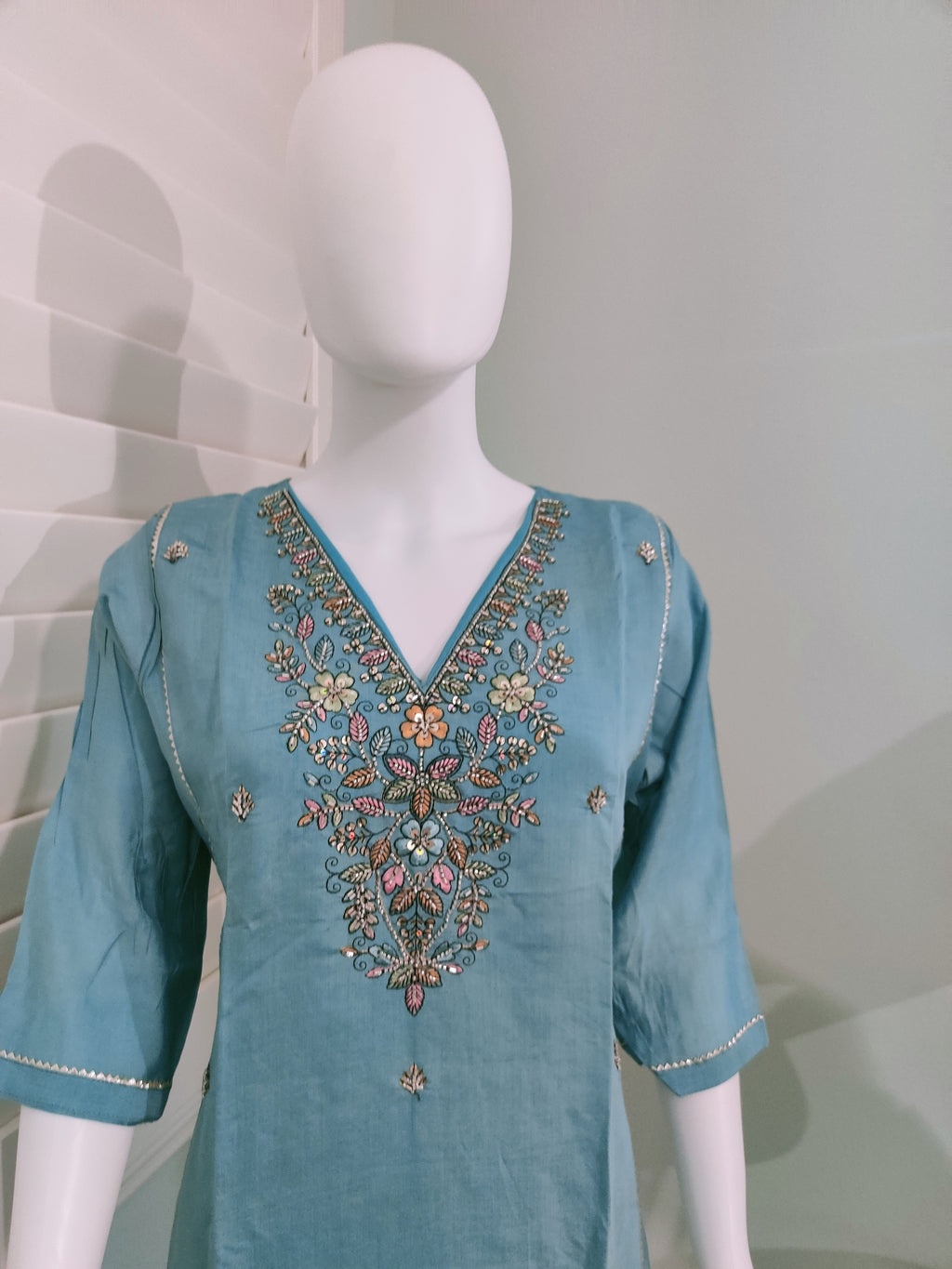 Roman Silk Festive Kurta Set with Banarasi Dupatta