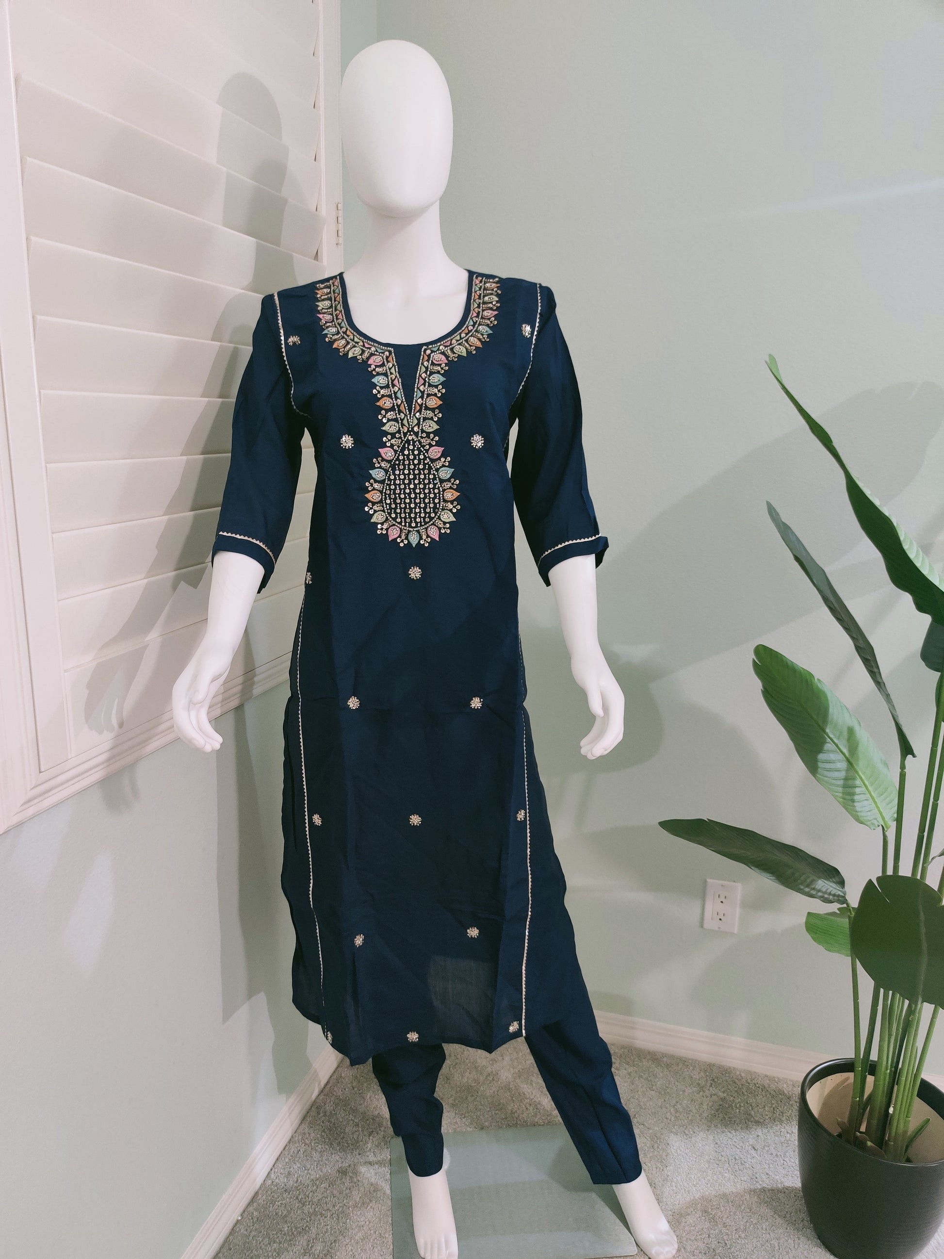 Roman Silk Festive Kurta Set with Banarasi Dupatta