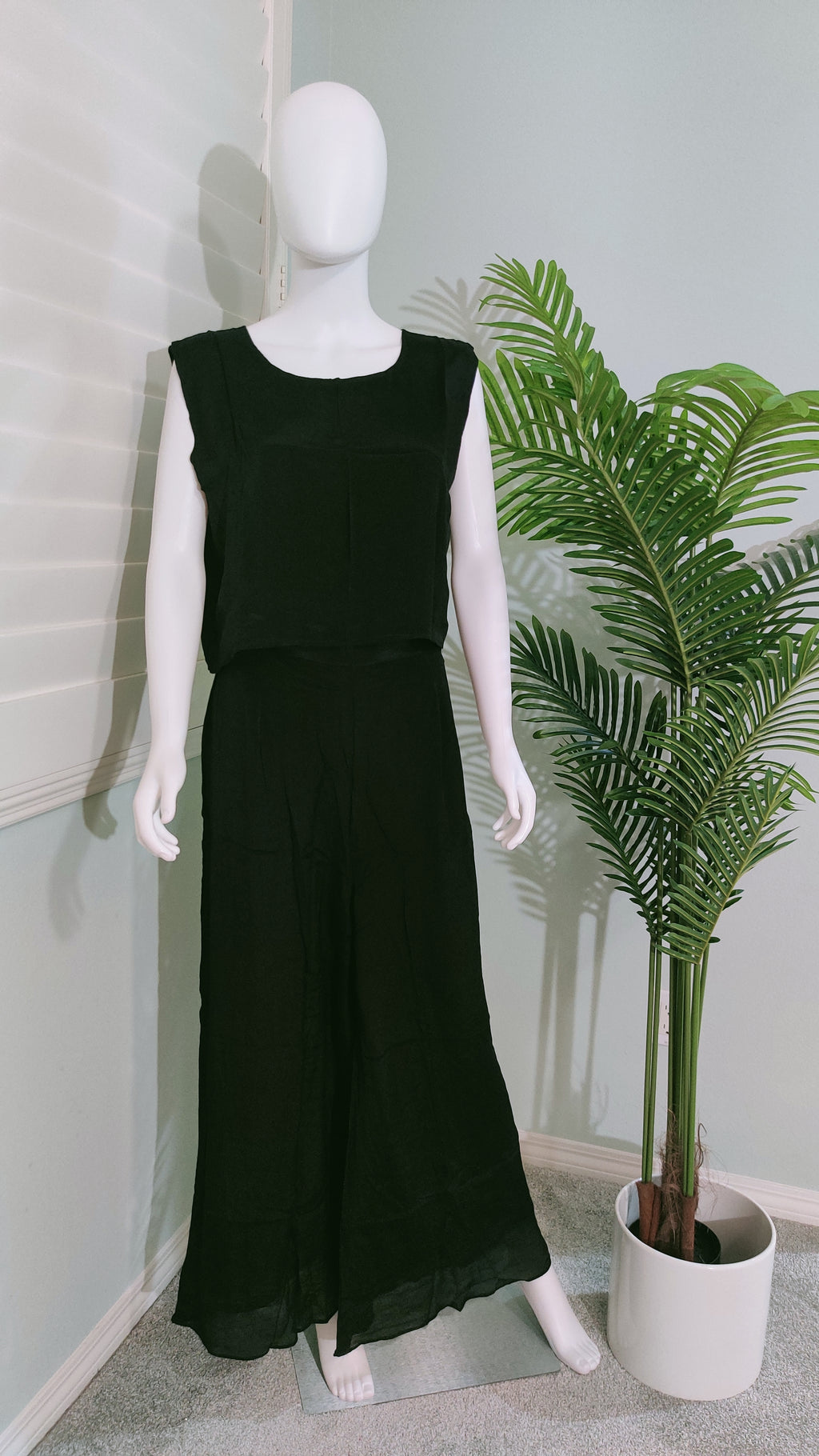 Black Handcrafted Indo Western Elegance in Chinon