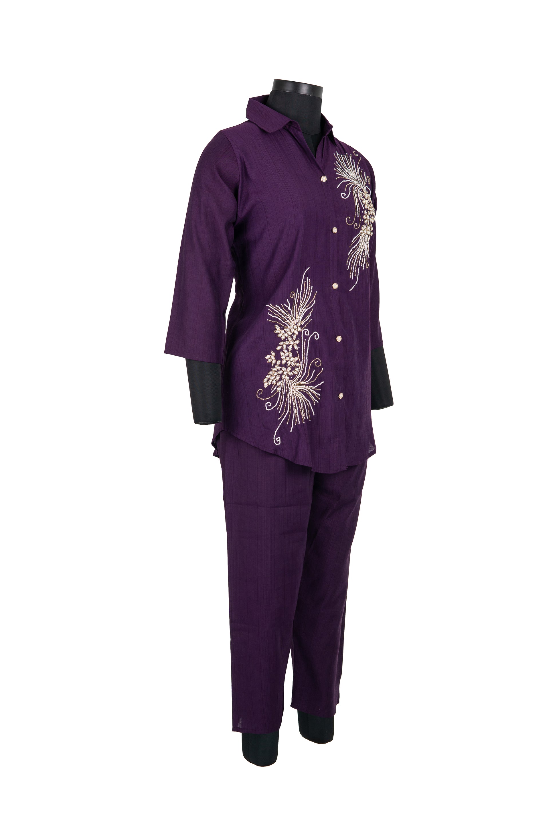 Deep Purple Vatican Fabric Cord-Set