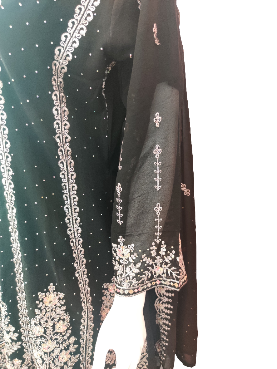 Midnight Elegance – Embroidered Suit