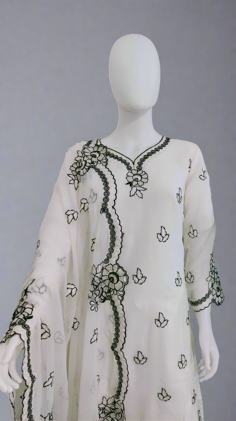 🌸 Premium Georgette Pakistani Palazzo Suit Set