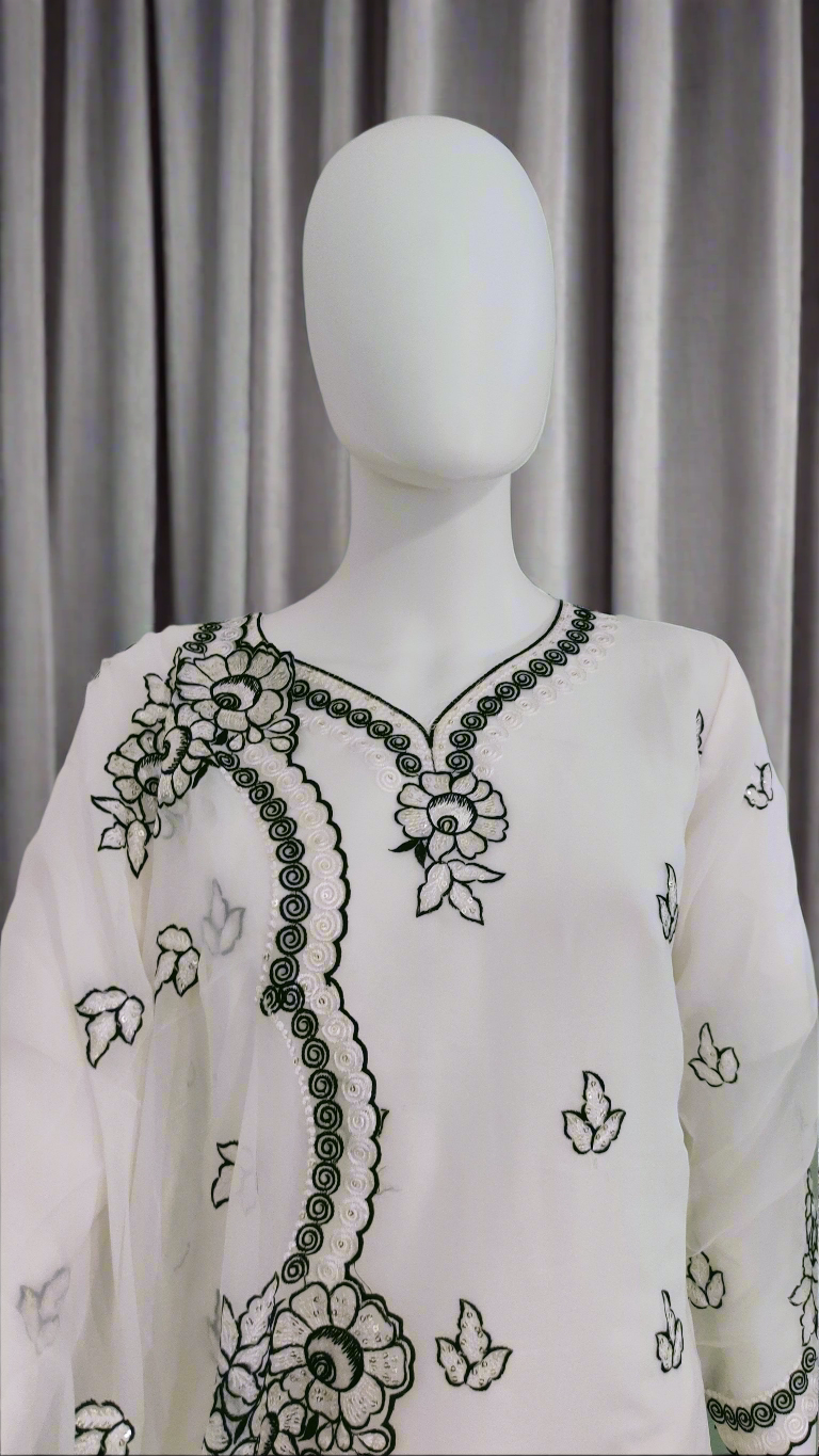 🌸 Premium Georgette Pakistani Palazzo Suit Set