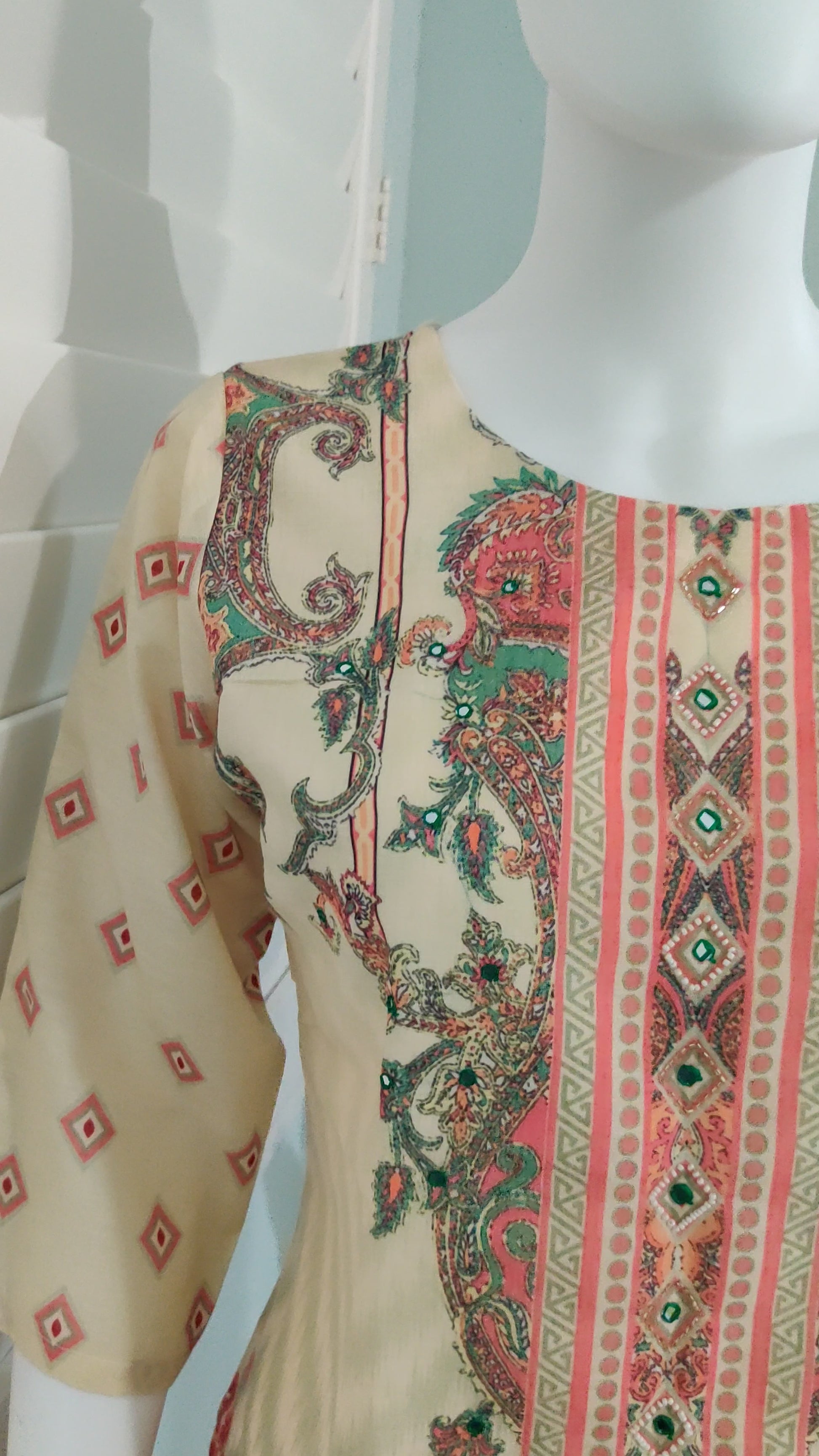 Cream & Crimson Garden Co-ord Set