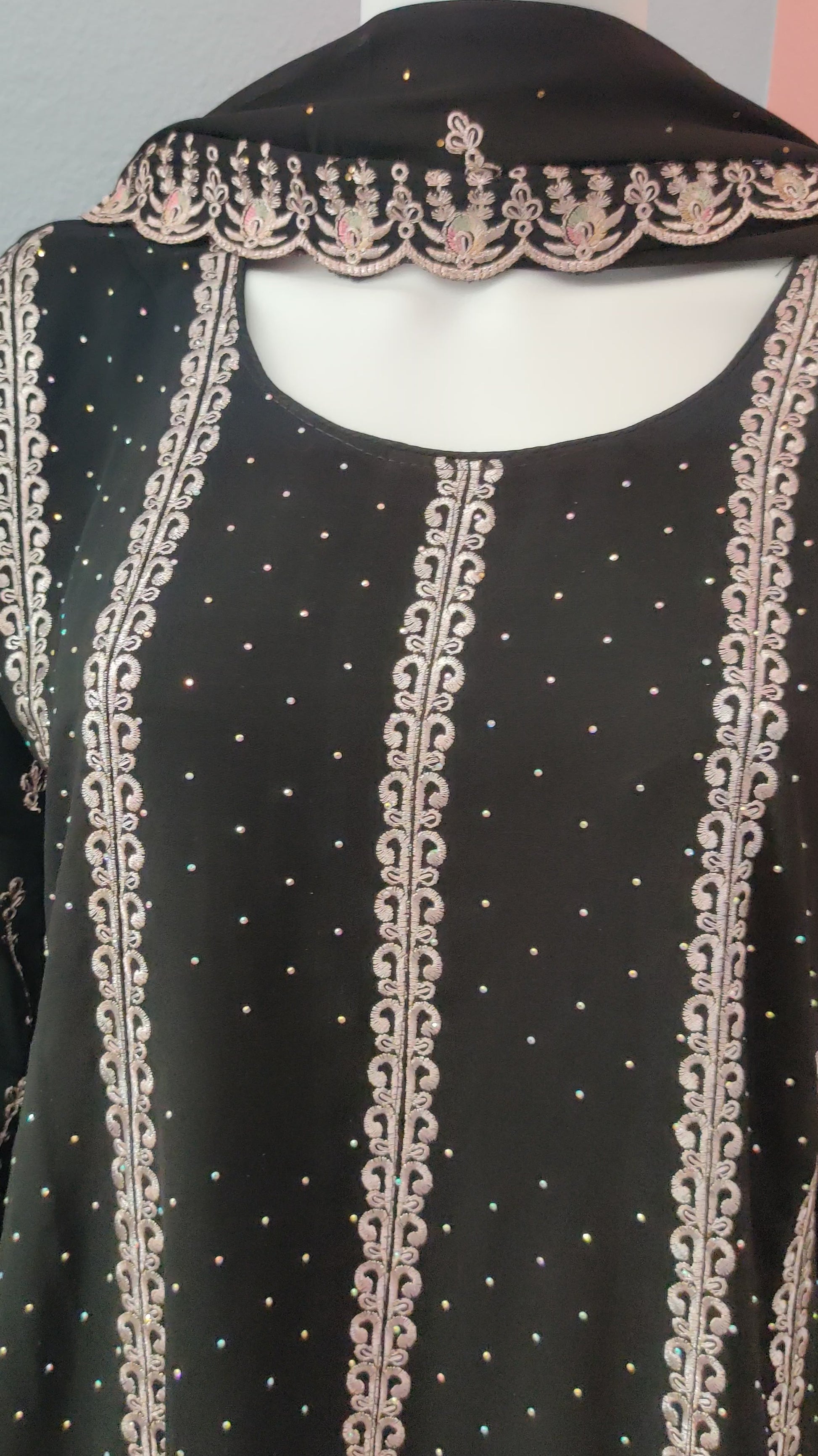 Midnight Elegance – Embroidered Suit