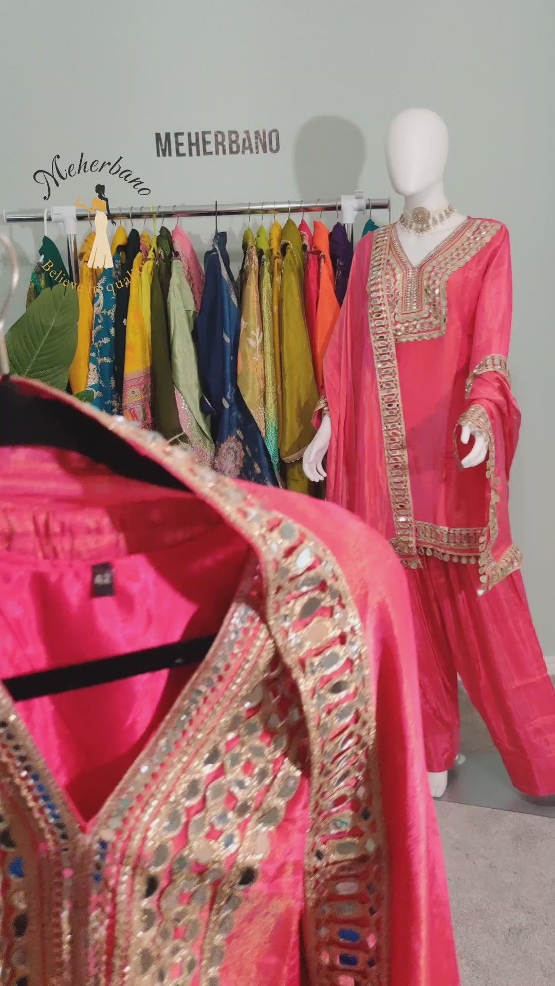 Tissue shimmer Farshi Salwar Suit set